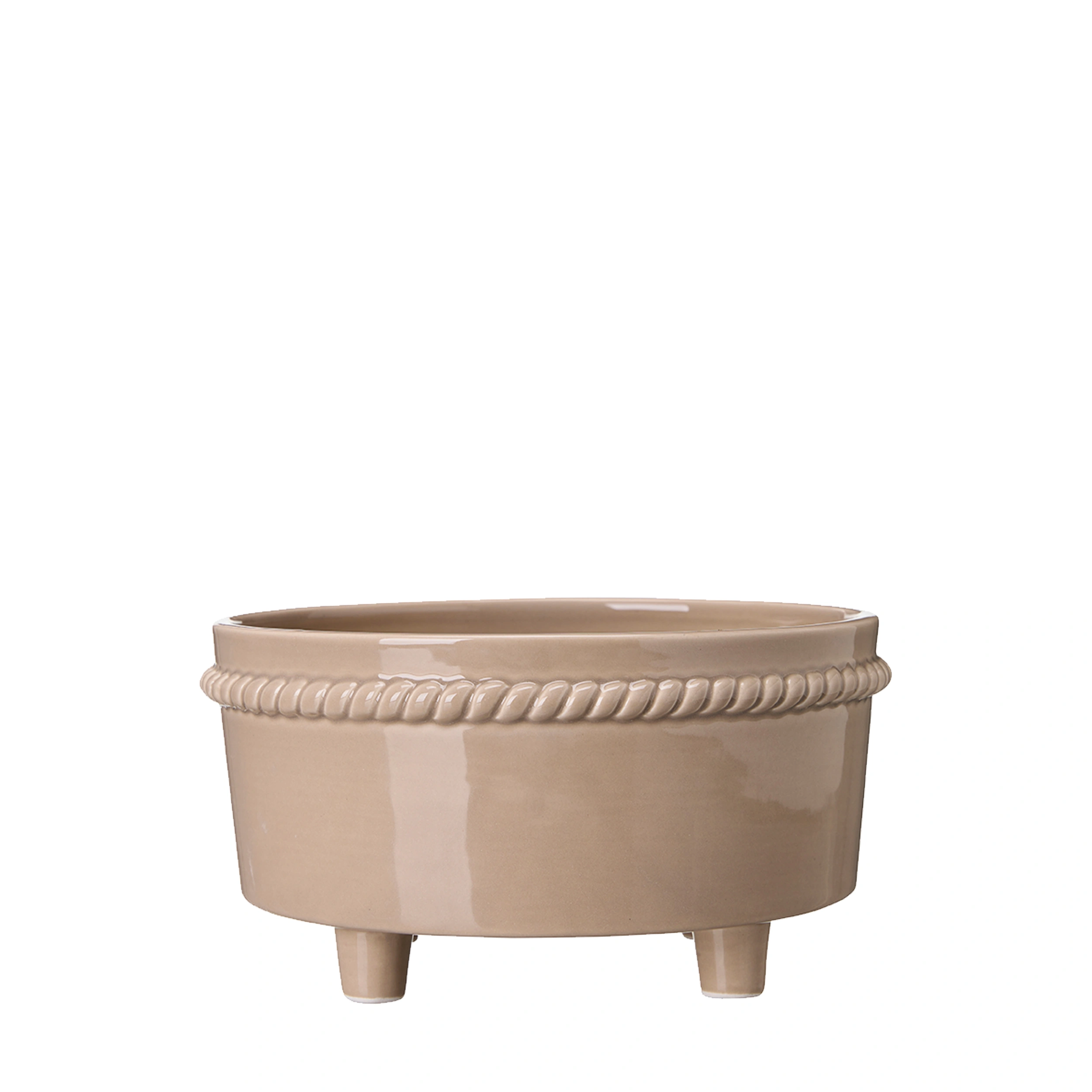 Pot with feets - Beige - 23x12 cm - 2