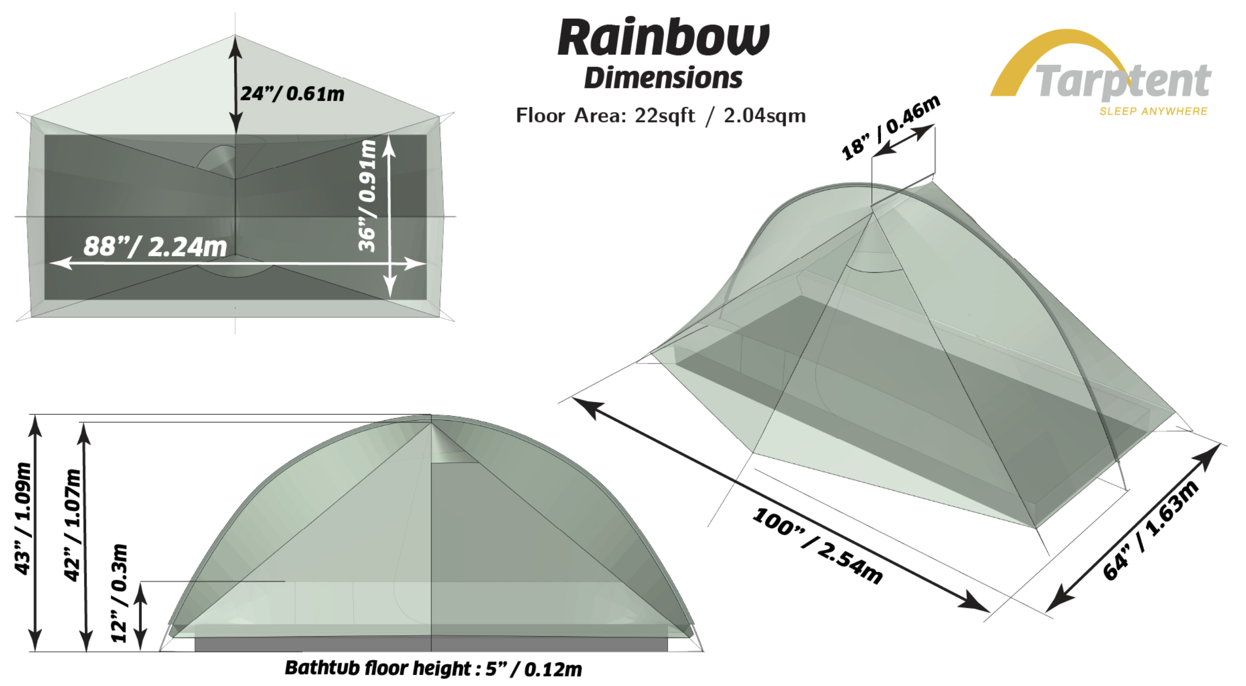 Tarptent Rainbow 1-Person Tent - 15