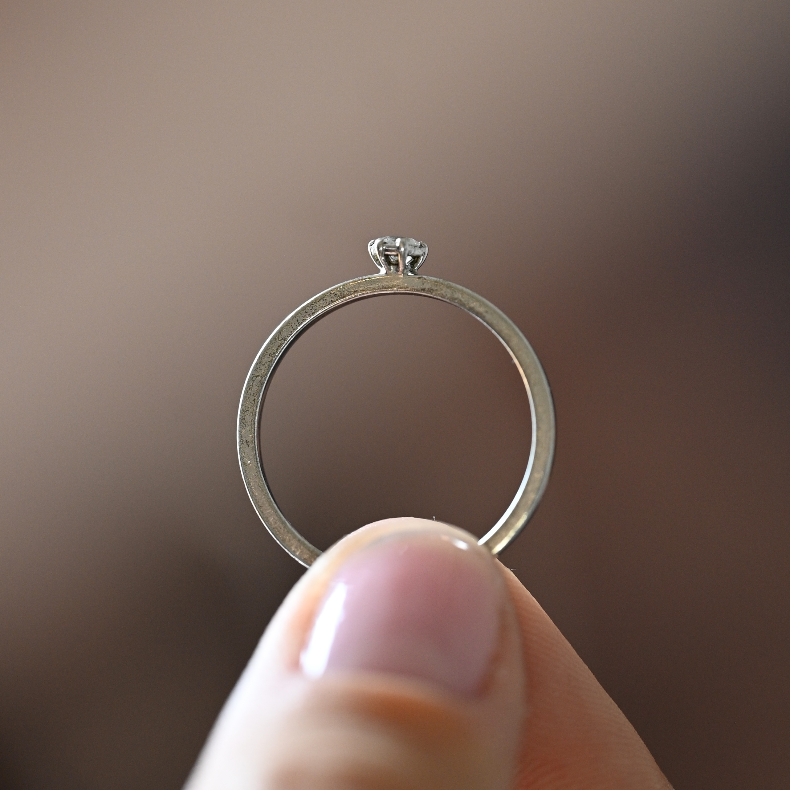 Ring solitär diamant 0,10 ct vitguld 18 karat 