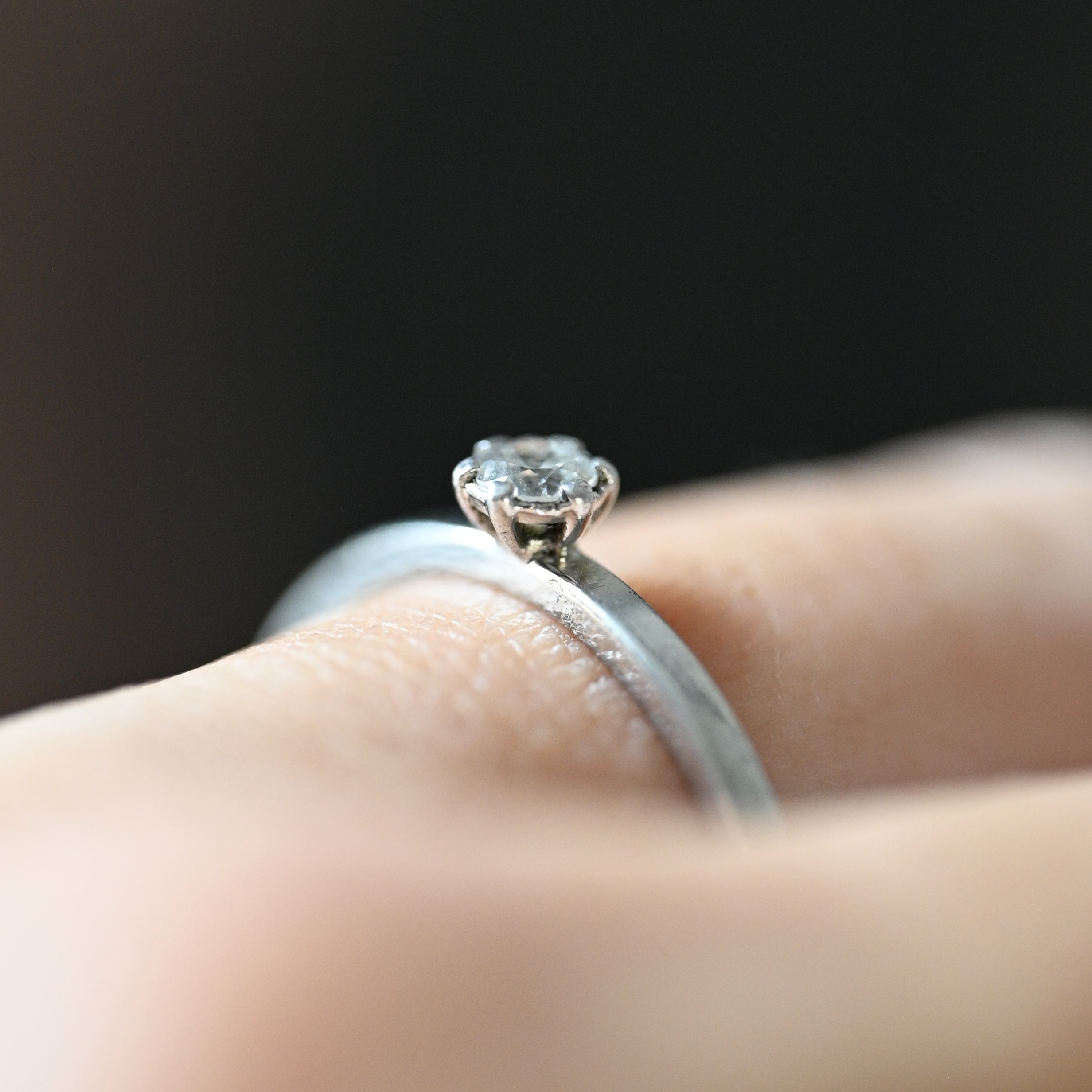 Ring solitär diamant 0,10 ct vitguld 18 karat 