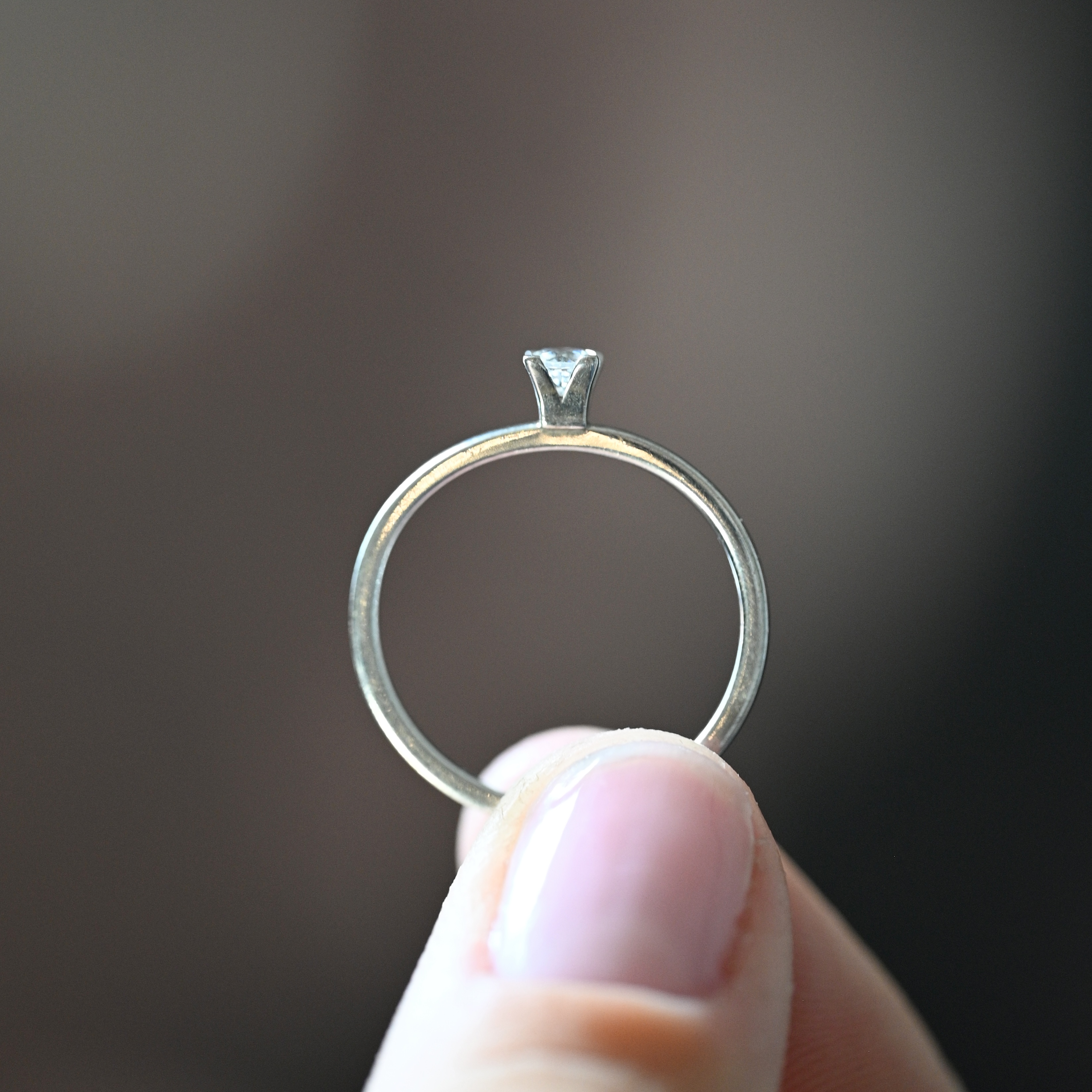 Ring solitär diamant 0,15 ct vitguld 18 karat  - 3