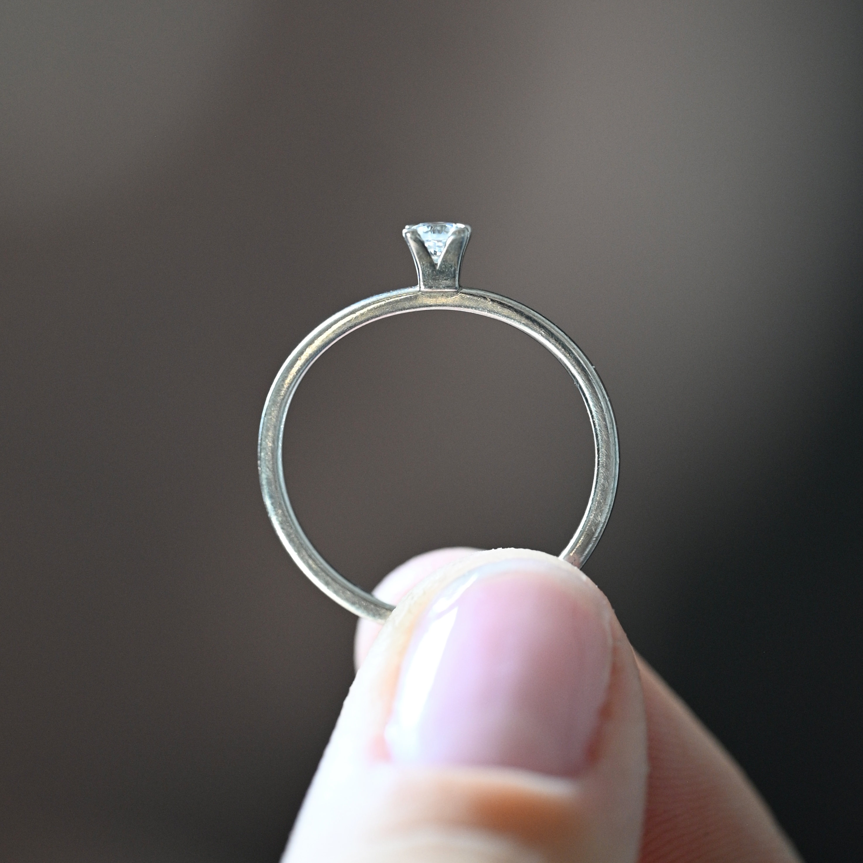 Ring solitär diamant 0,15 ct vitguld 18 karat 
