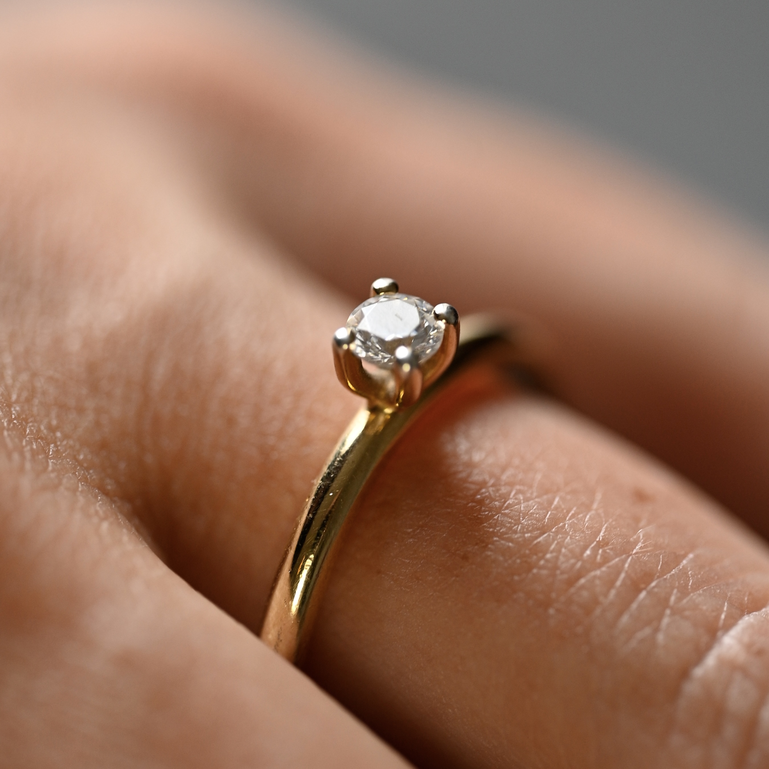 Ring solitär diamant 0,20 ct guld 18 karat  - 3