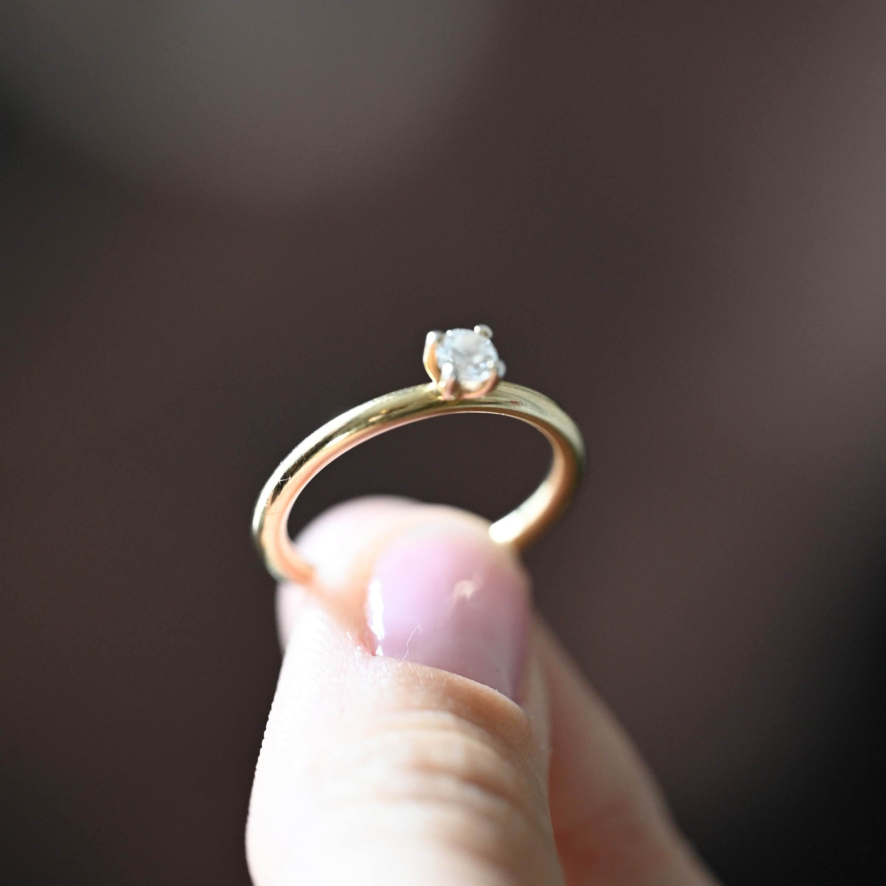 Ring solitär diamant 0,20 ct guld 18 karat  - 5