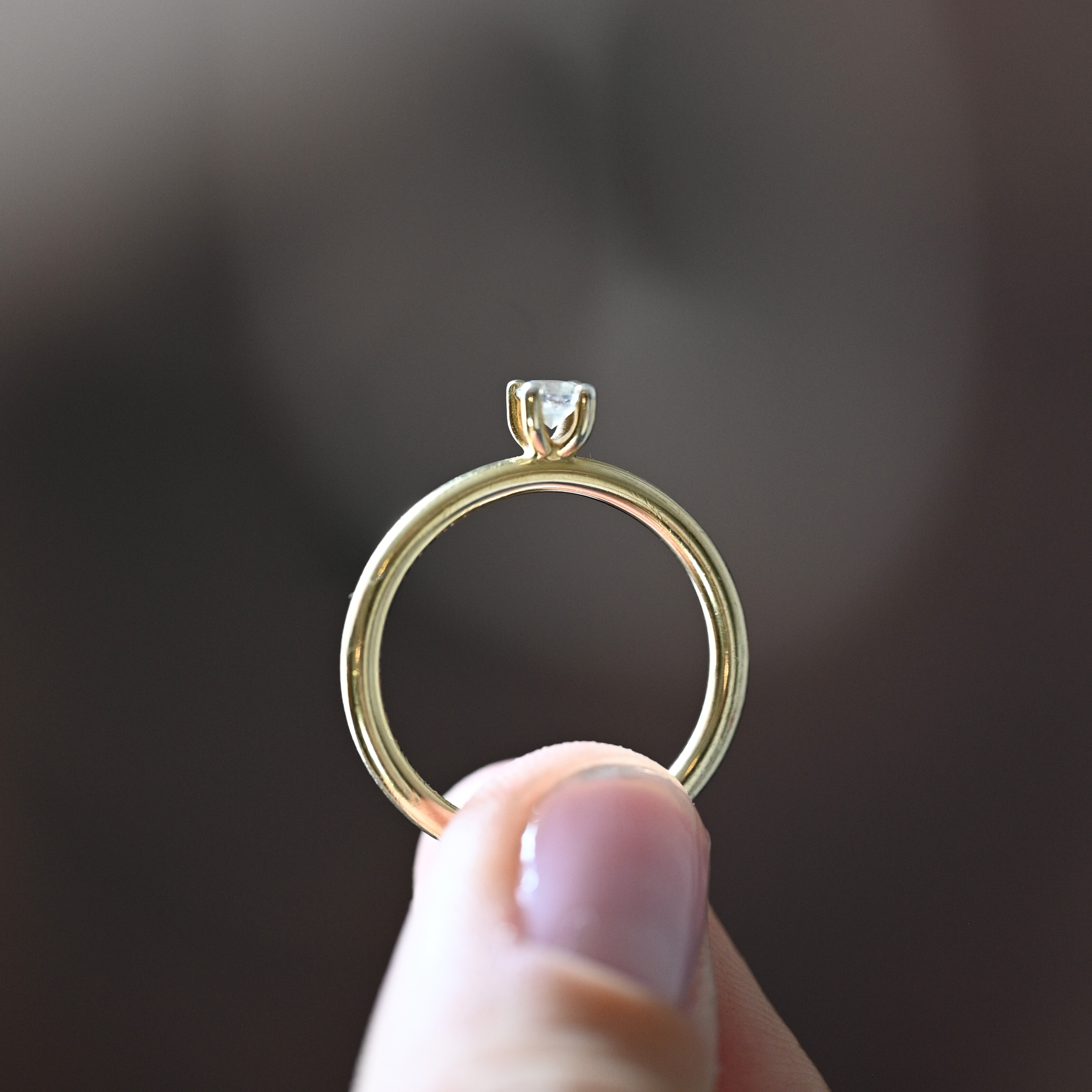 Ring solitär diamant 0,20 ct guld 18 karat 