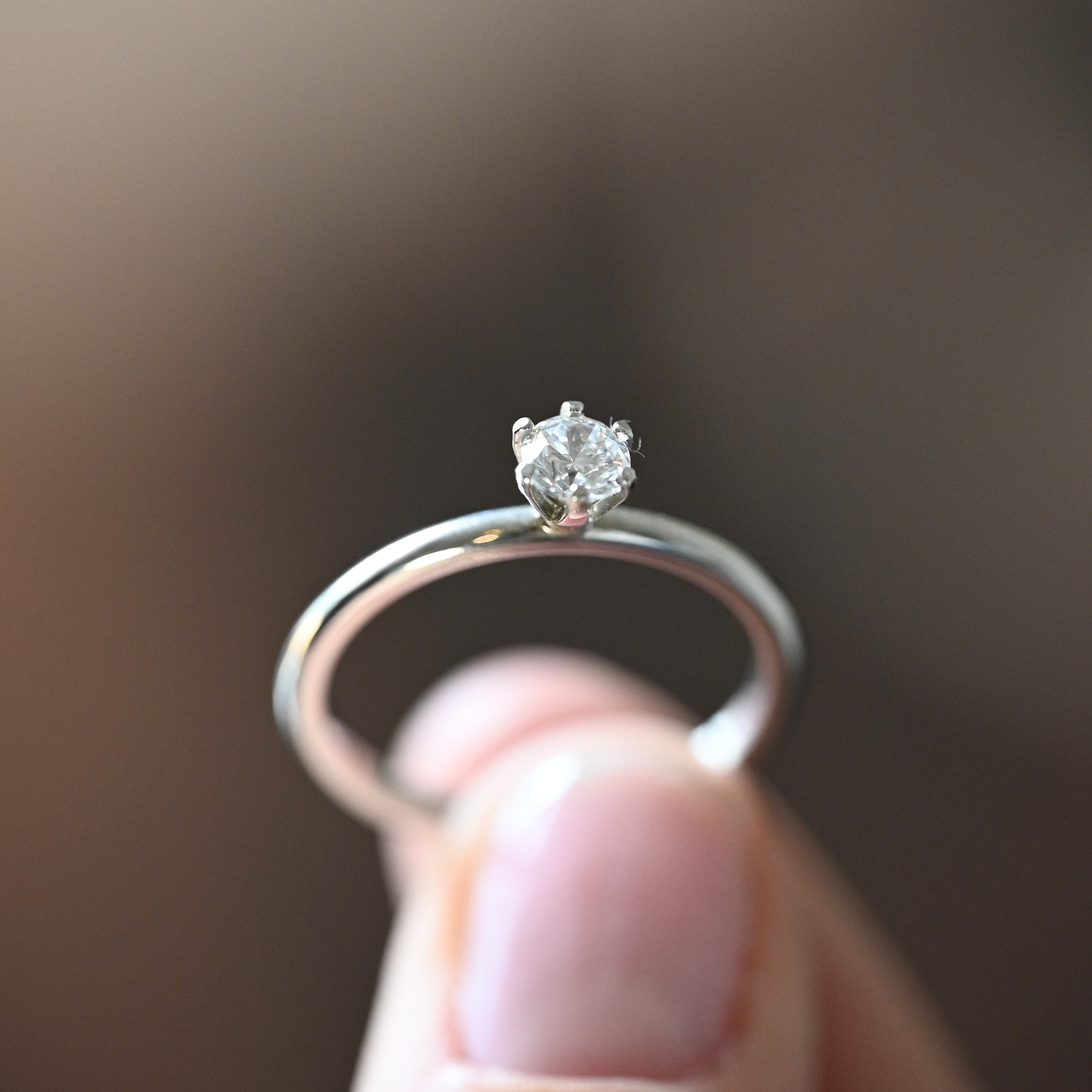 Ring solitär diamant 0,30 ct vitguld 18 karat  - 3