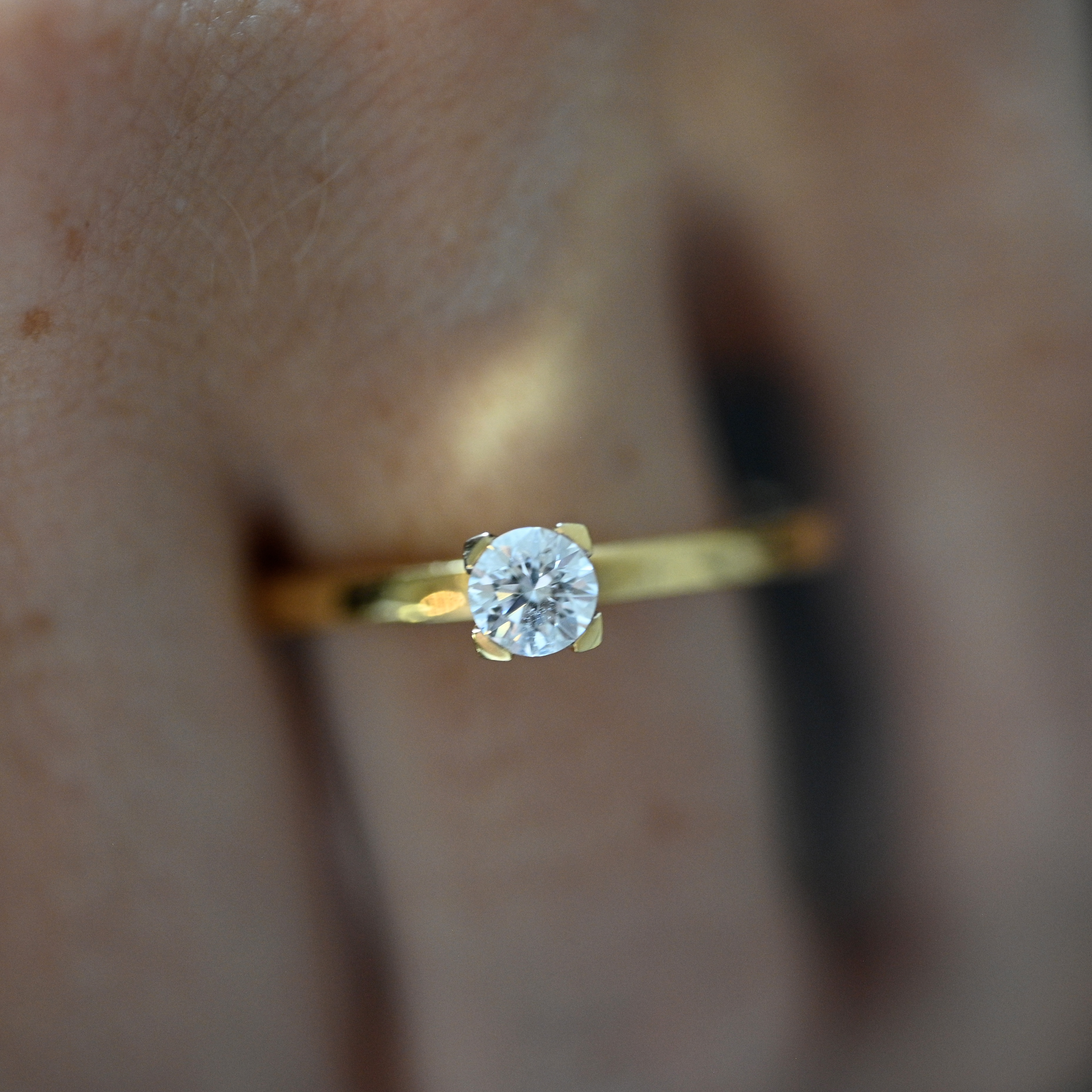 Ring solitär diamant 0,35 ct guld 18 karat  - 7