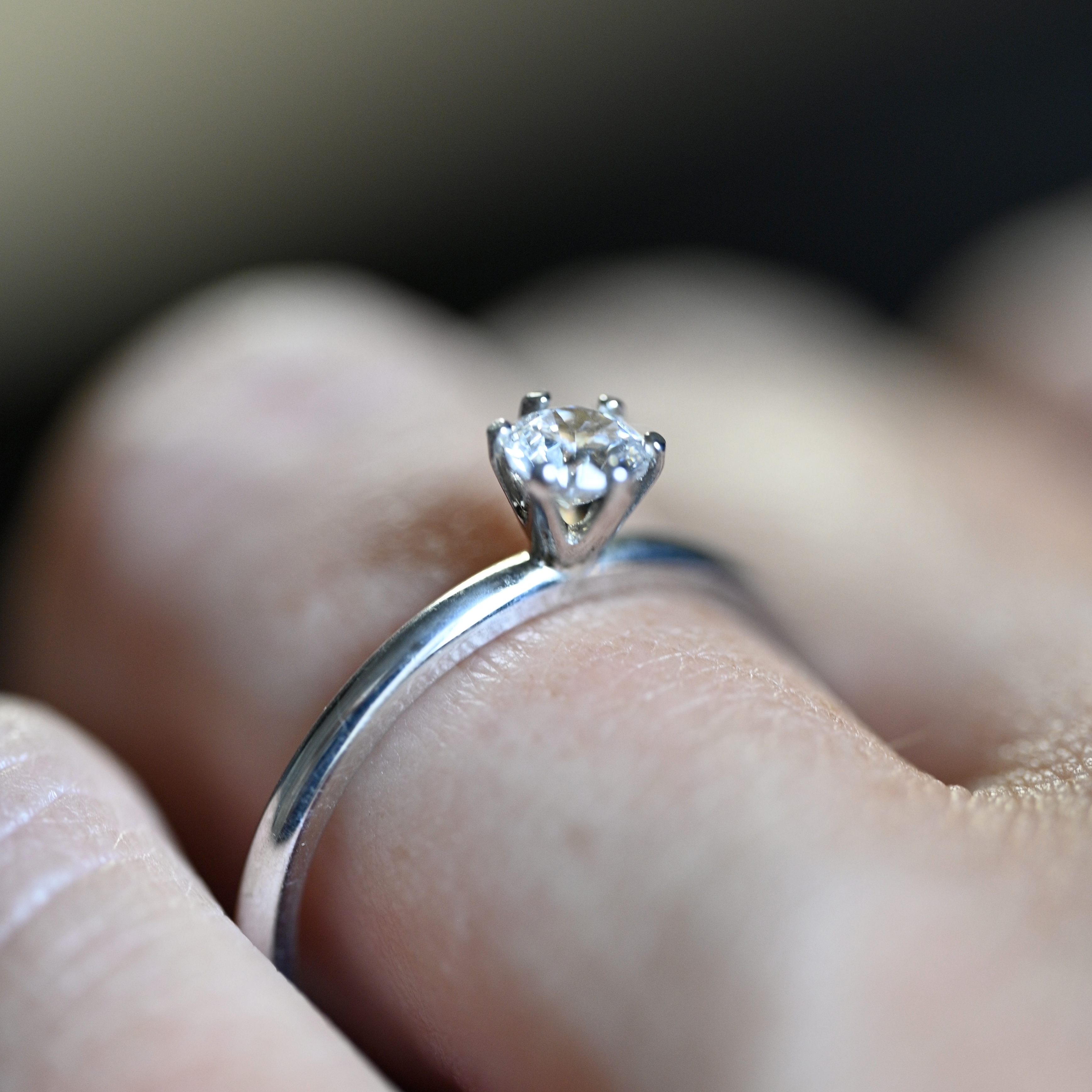 Ring solitär diamant 0,40 ct vitguld 18 karat  - 3