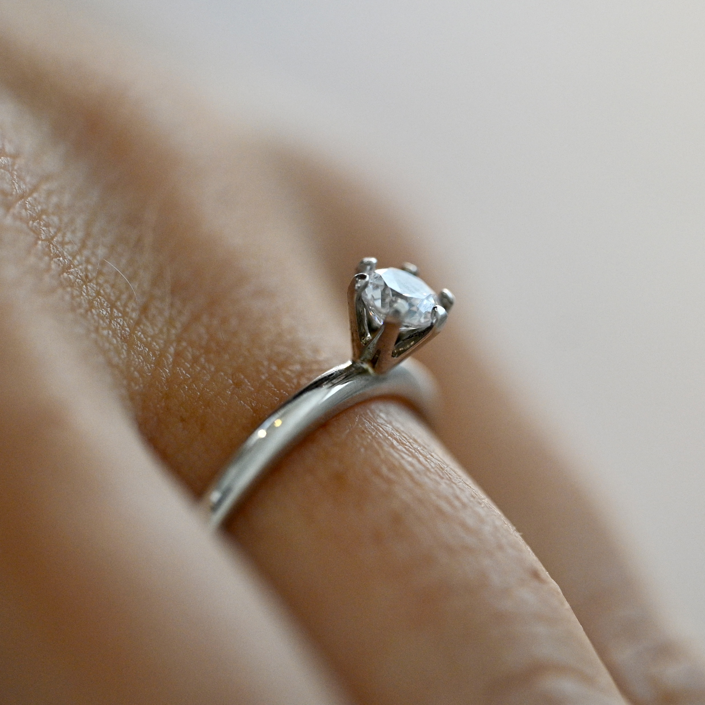 Ring solitär diamant 0,40 ct vitguld 18 karat  - 4