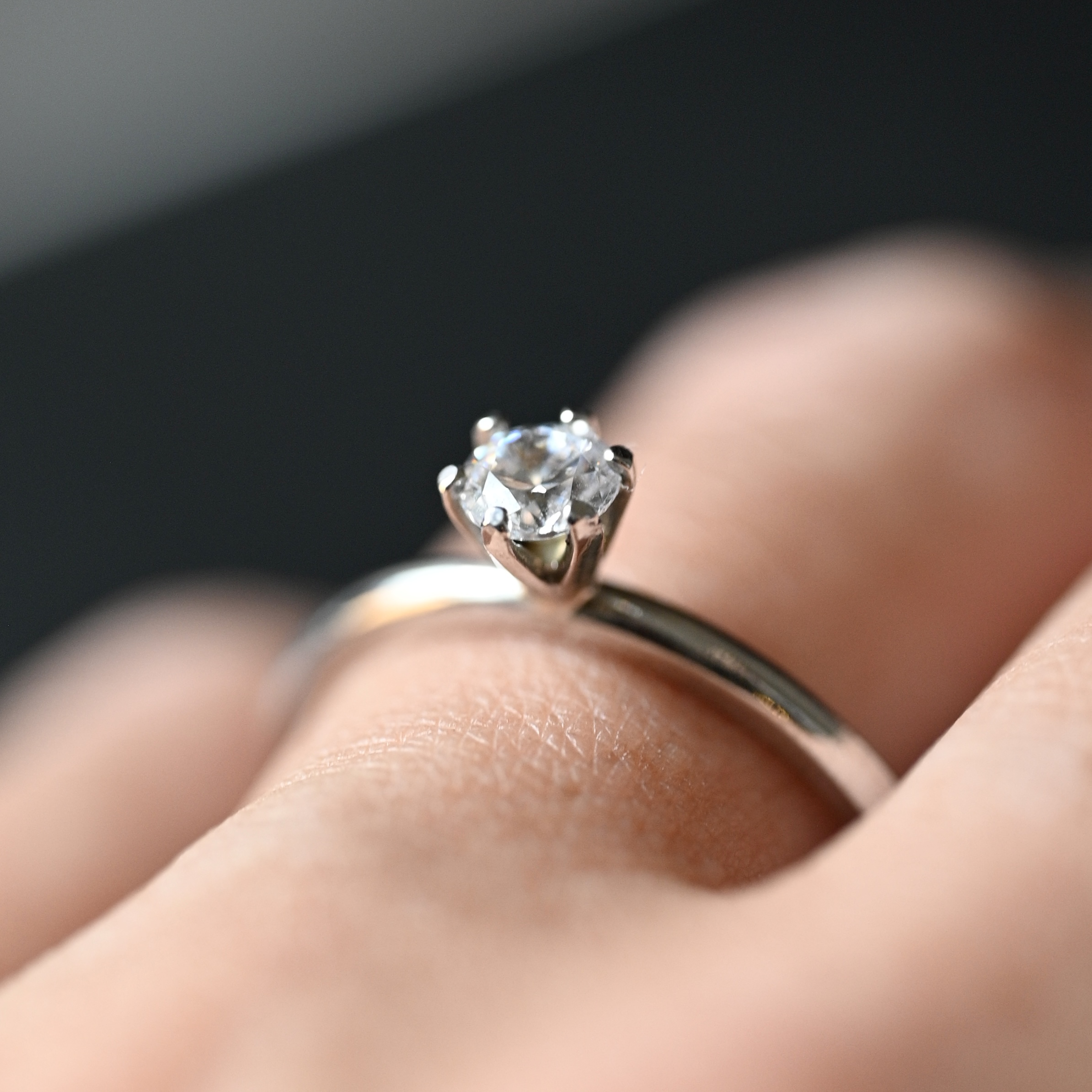 Ring solitär diamant 0,40 ct vitguld 18 karat 