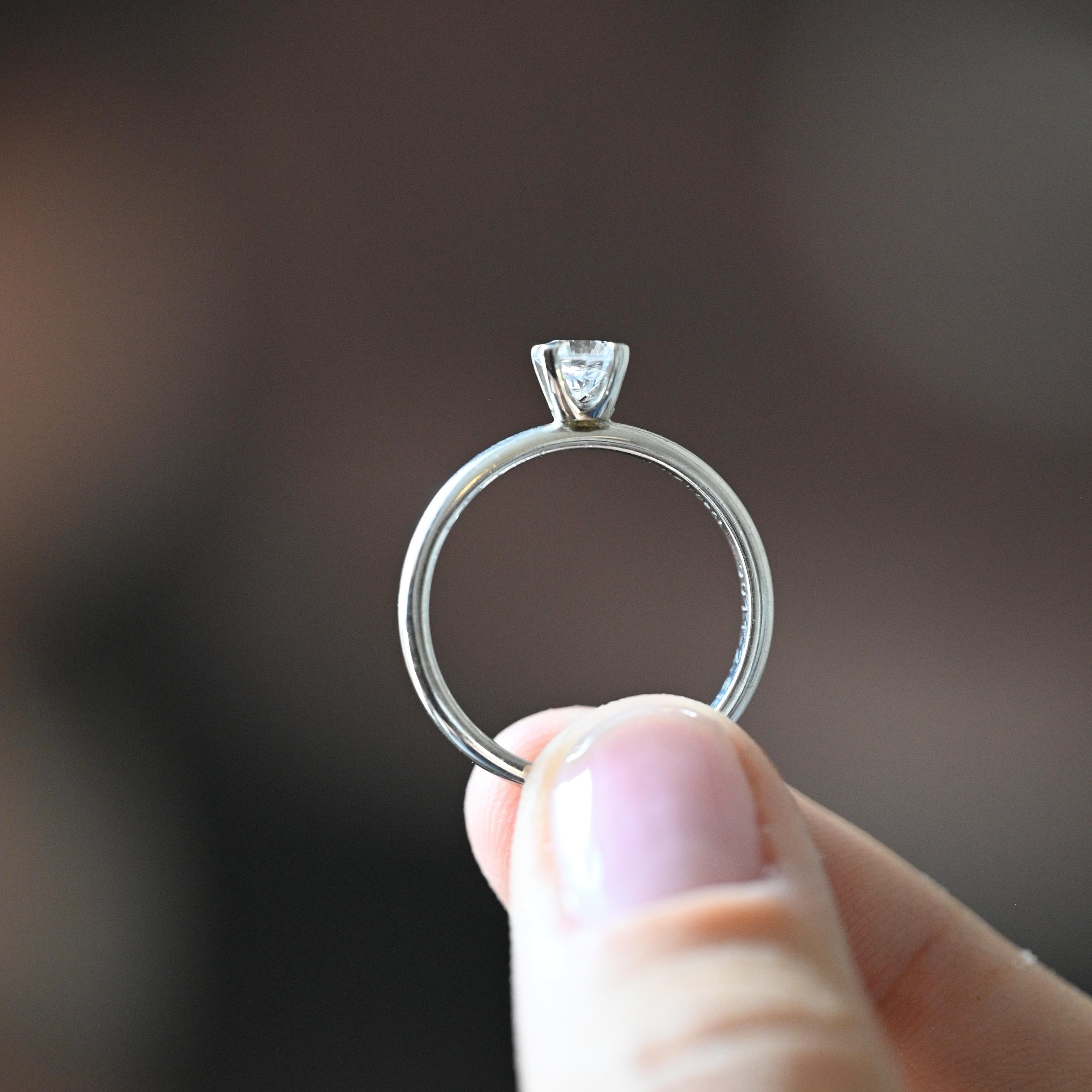 Ring solitär diamant 0,50 ct vitguld 18 karat  - 3