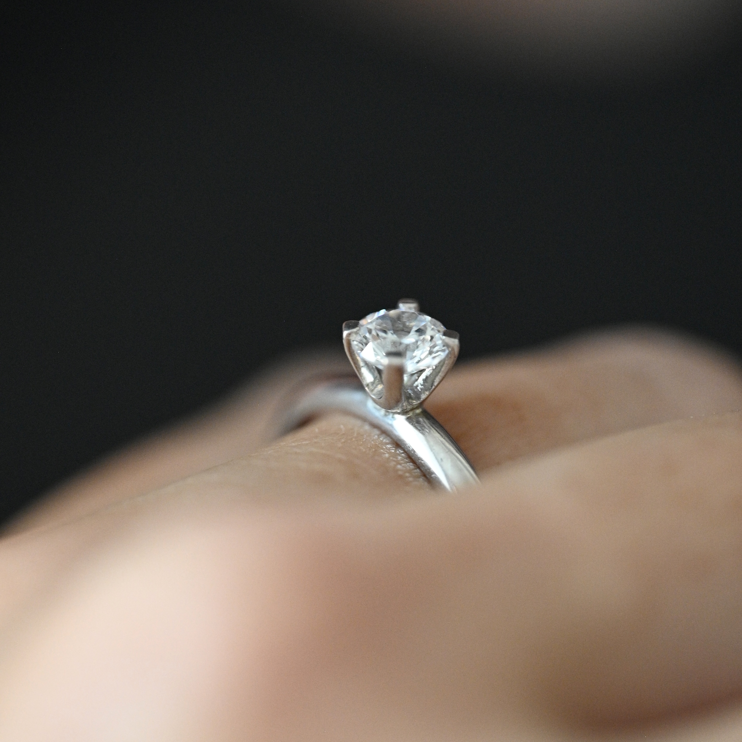Ring solitär diamant 0,50 ct vitguld 18 karat  - 6