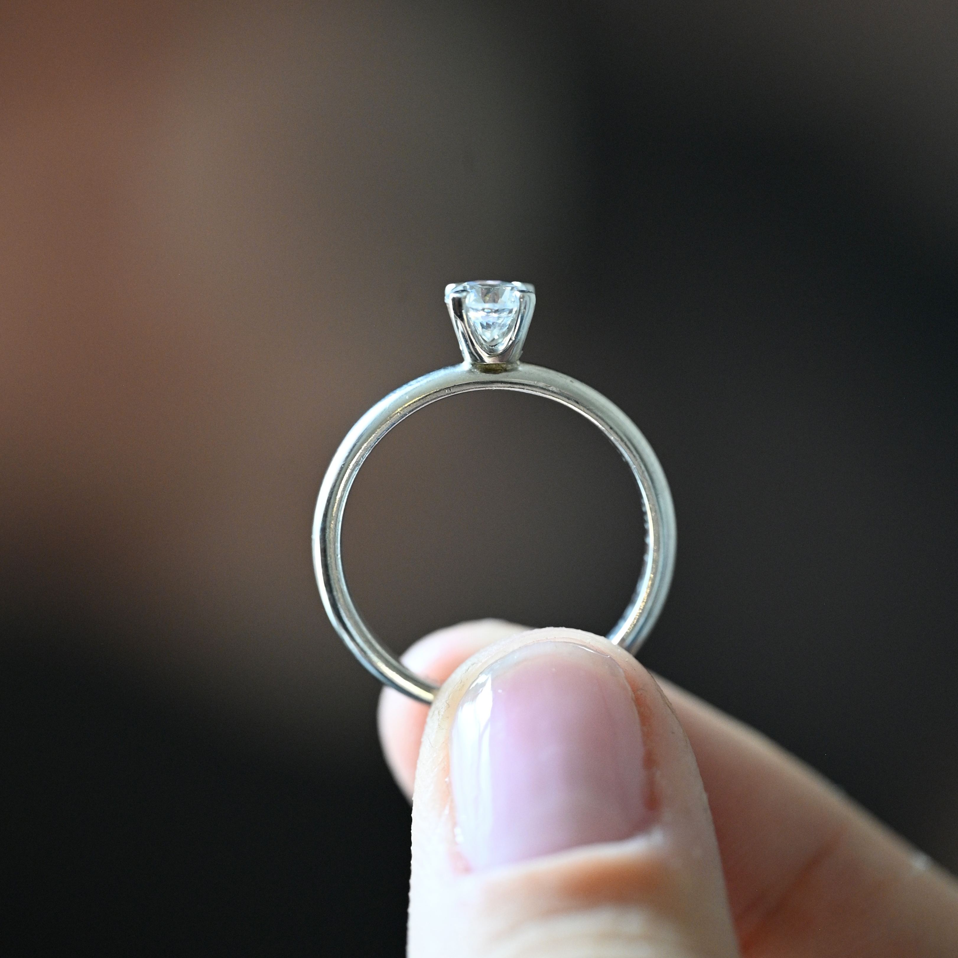 Ring solitär diamant 0,50 ct vitguld 18 karat 