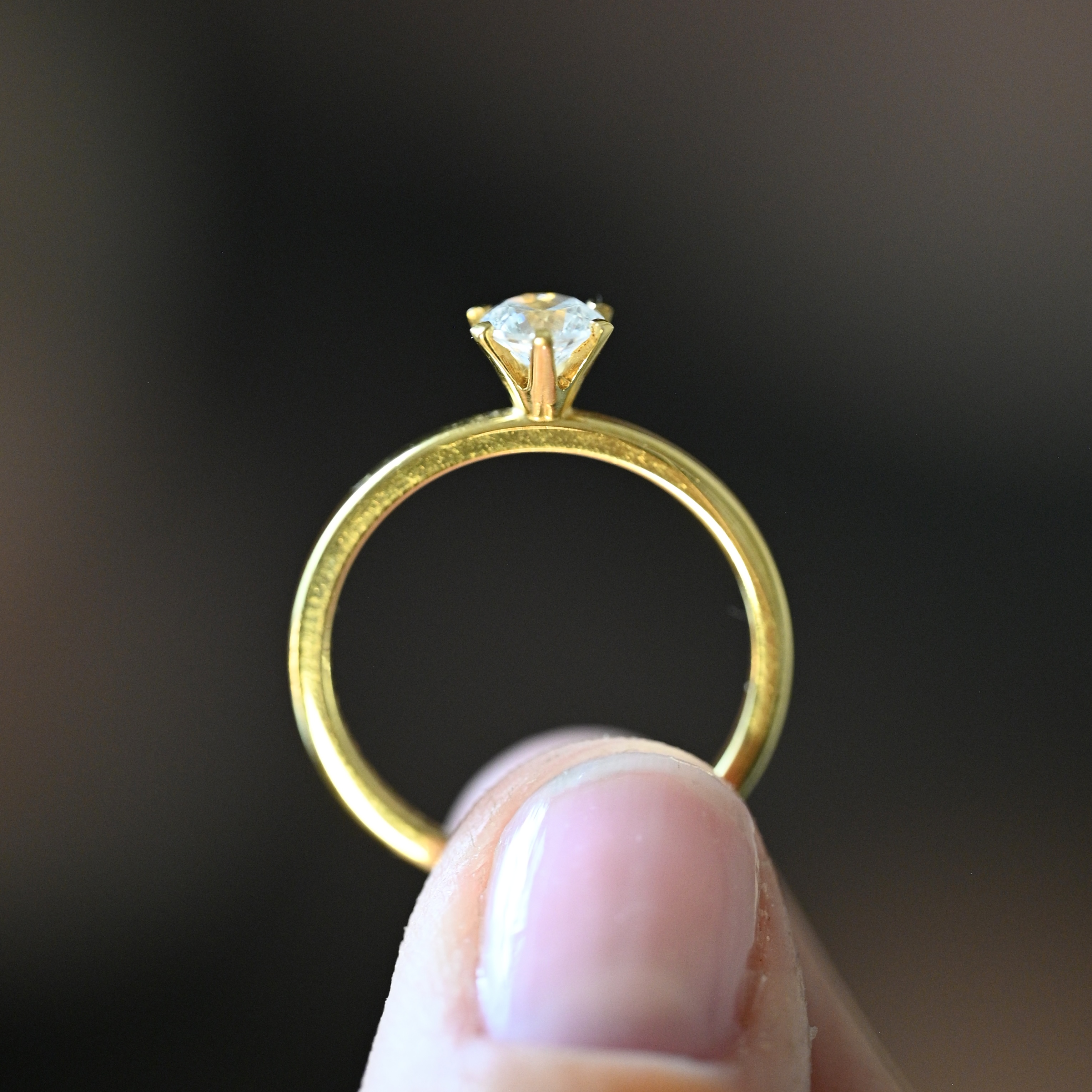 Ring solitär diamant 0,50 ct guld 18 karat 