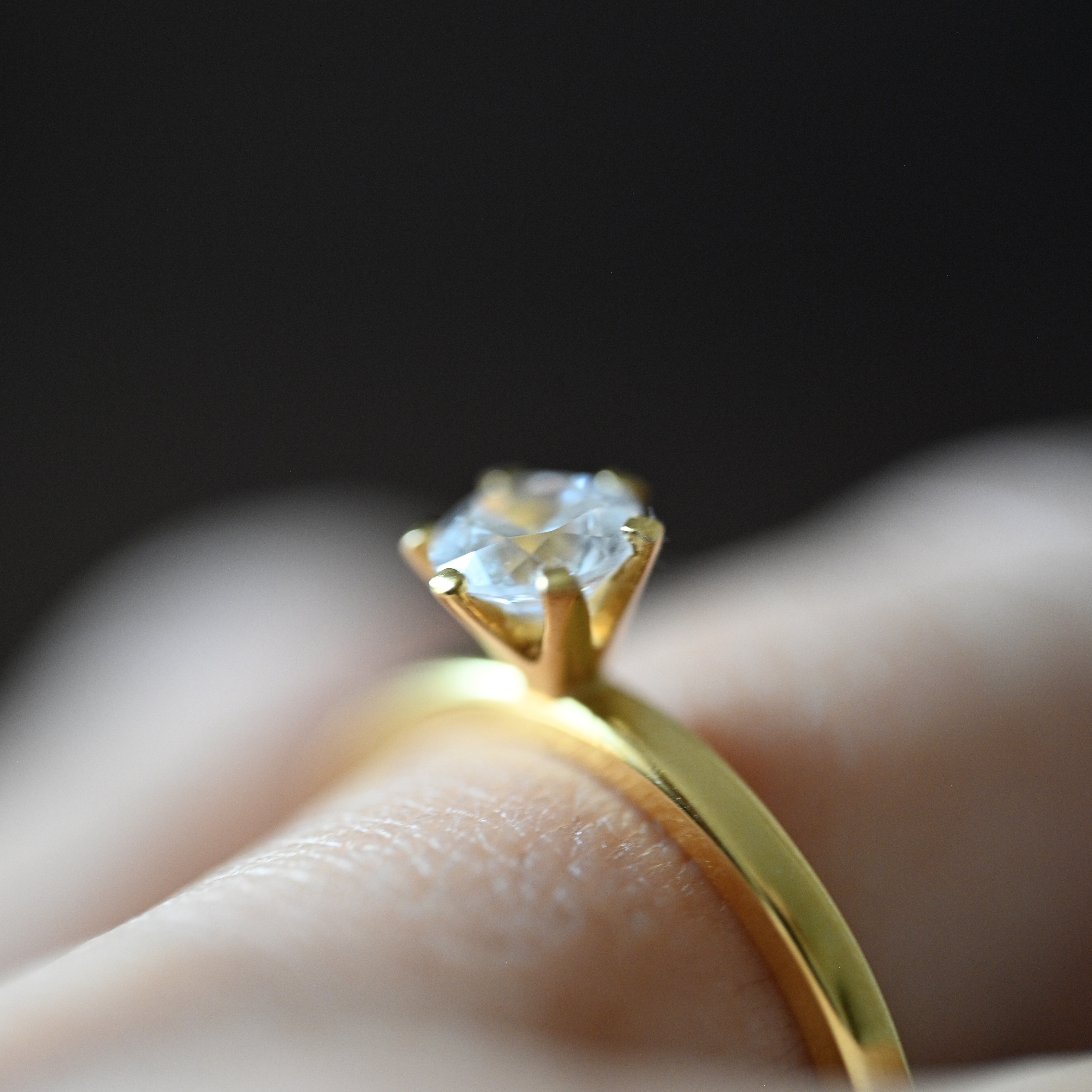 Ring solitär diamant 0,50 ct guld 18 karat 