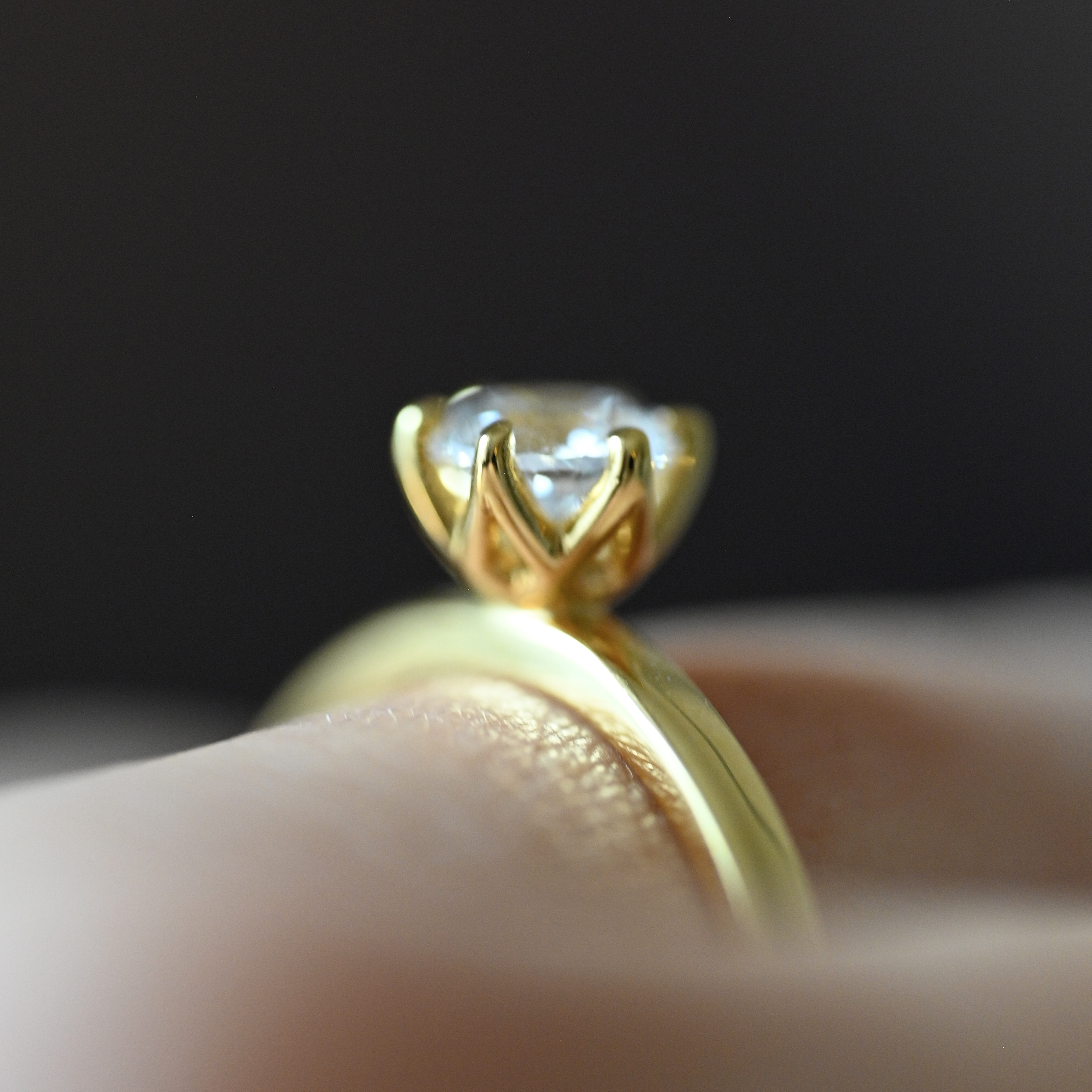 Ring solitär diamant 0,50 ct guld 18 karat 
