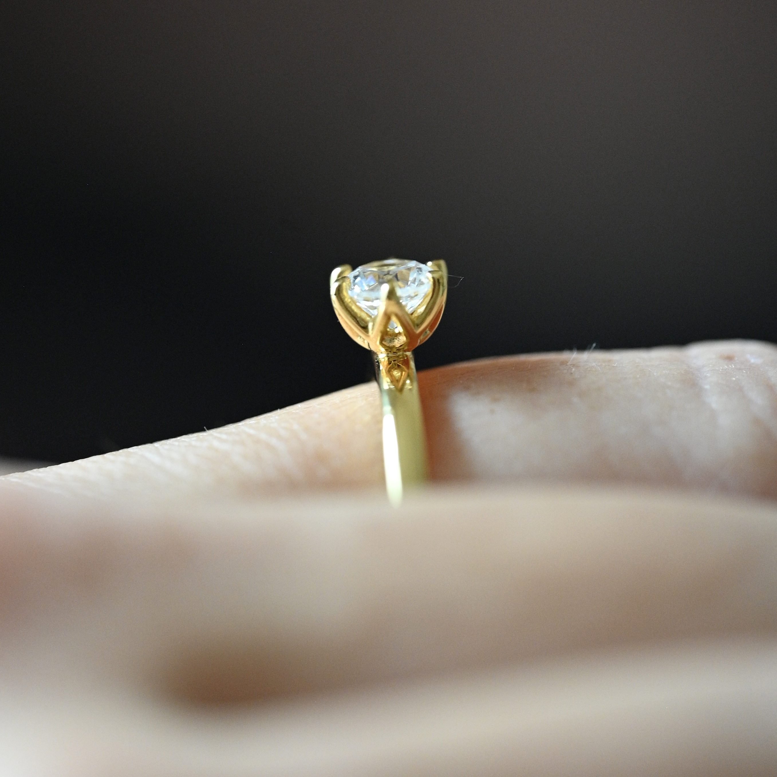 Ring solitär diamant 0,50 ct guld 18 karat  - 5