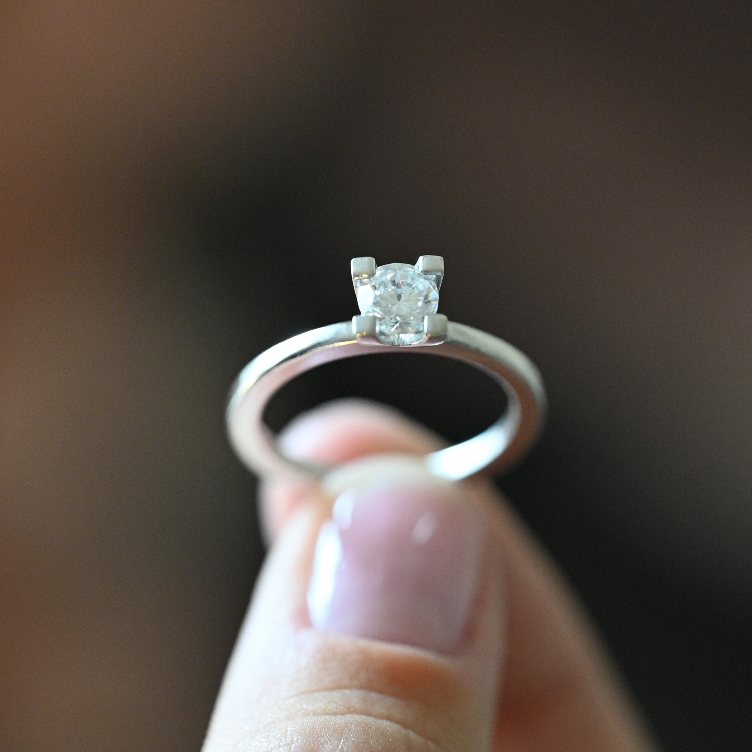Ring solitär diamant 0,60 vitguld 18 karat  - 3