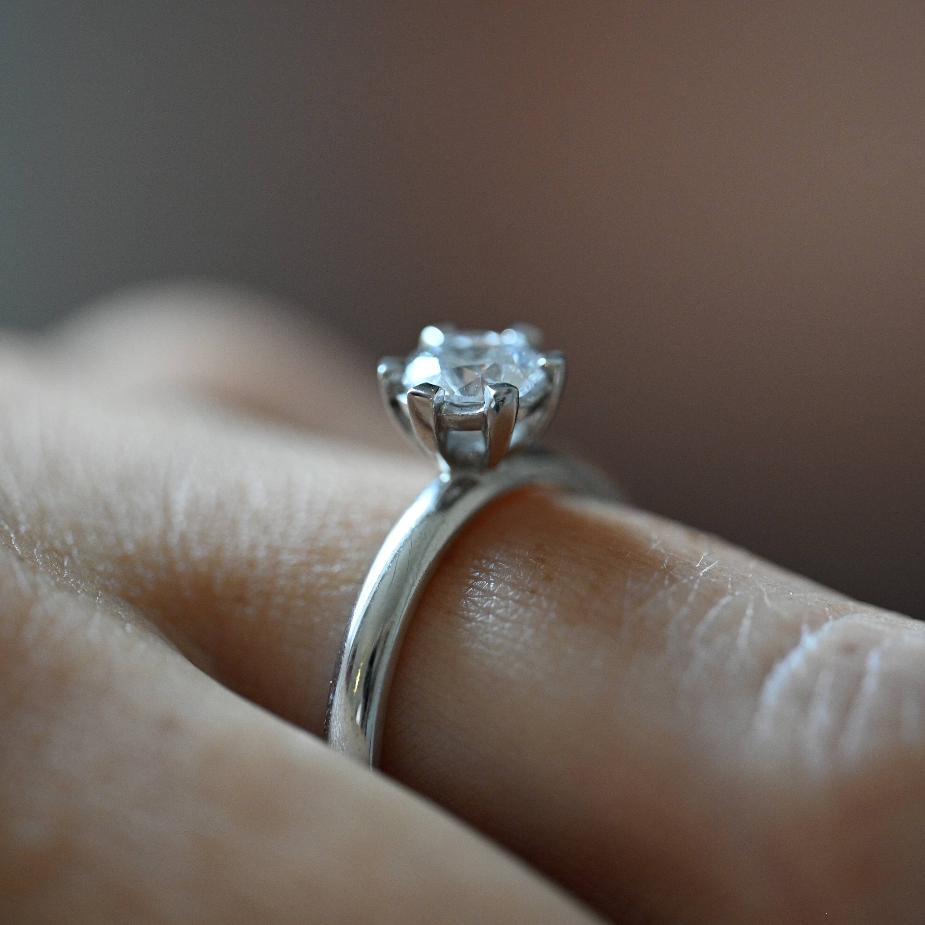 Ring solitär diamant 0,70 ct vitguld 18 karat  - 3
