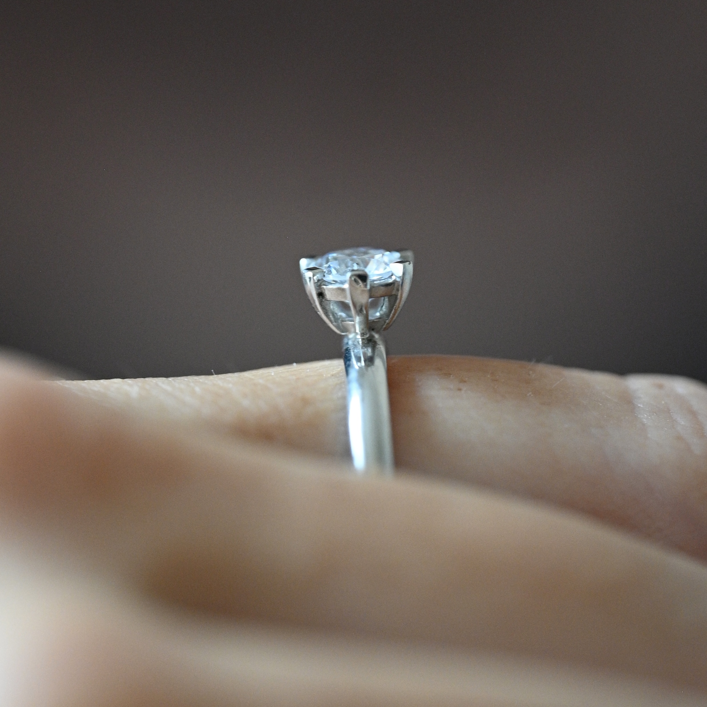 Ring solitär diamant 0,70 ct vitguld 18 karat  - 5