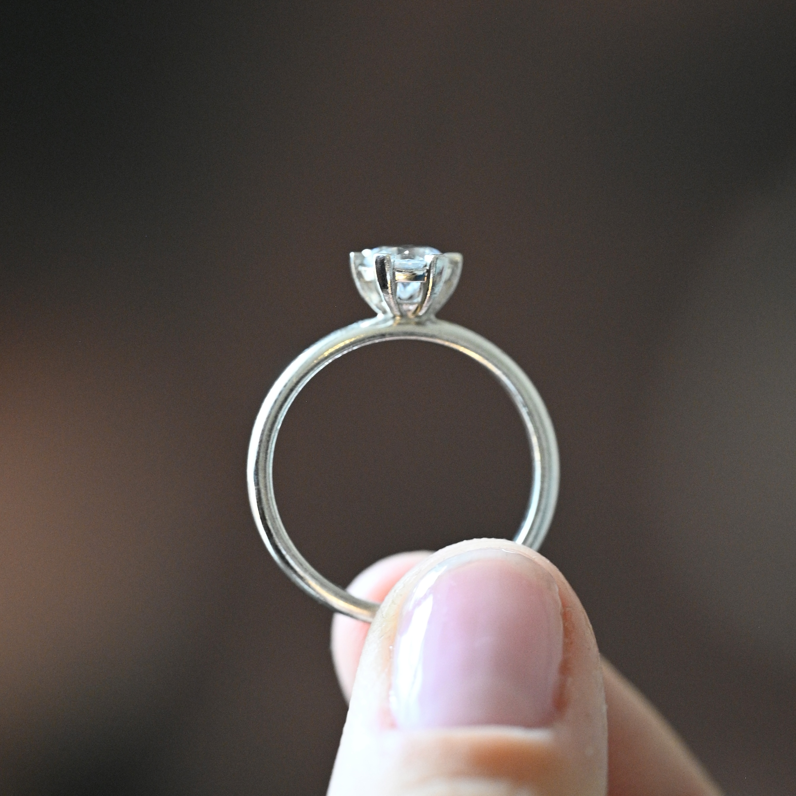 Ring solitär diamant 0,70 ct vitguld 18 karat 