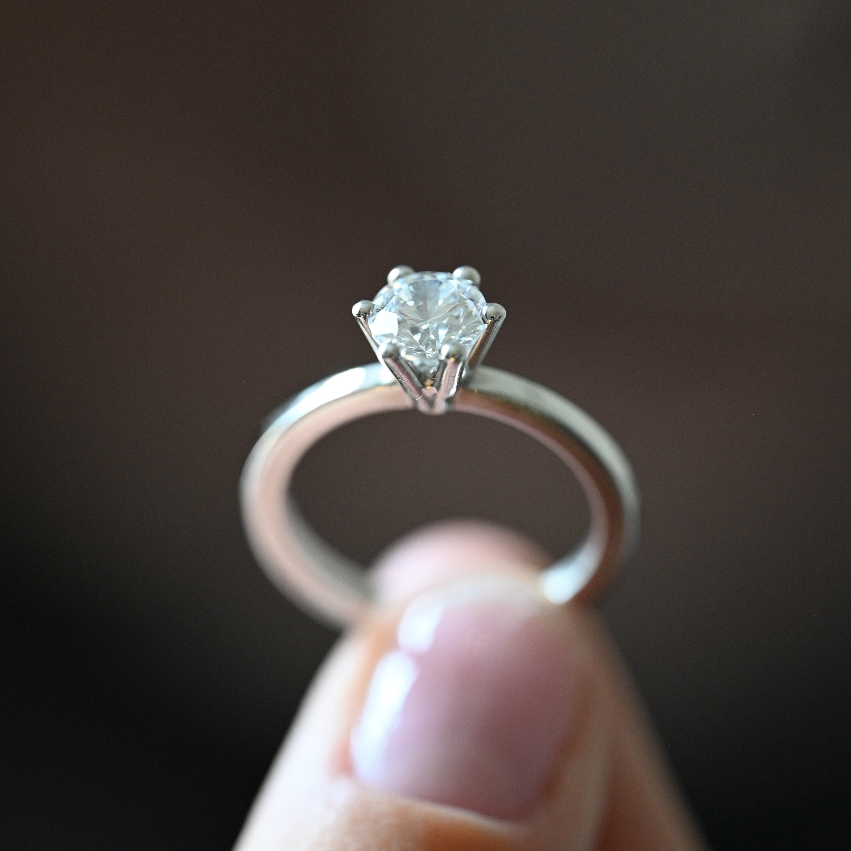 Ring solitär diamant 1,00 ct vitguld 18 karat  - 4