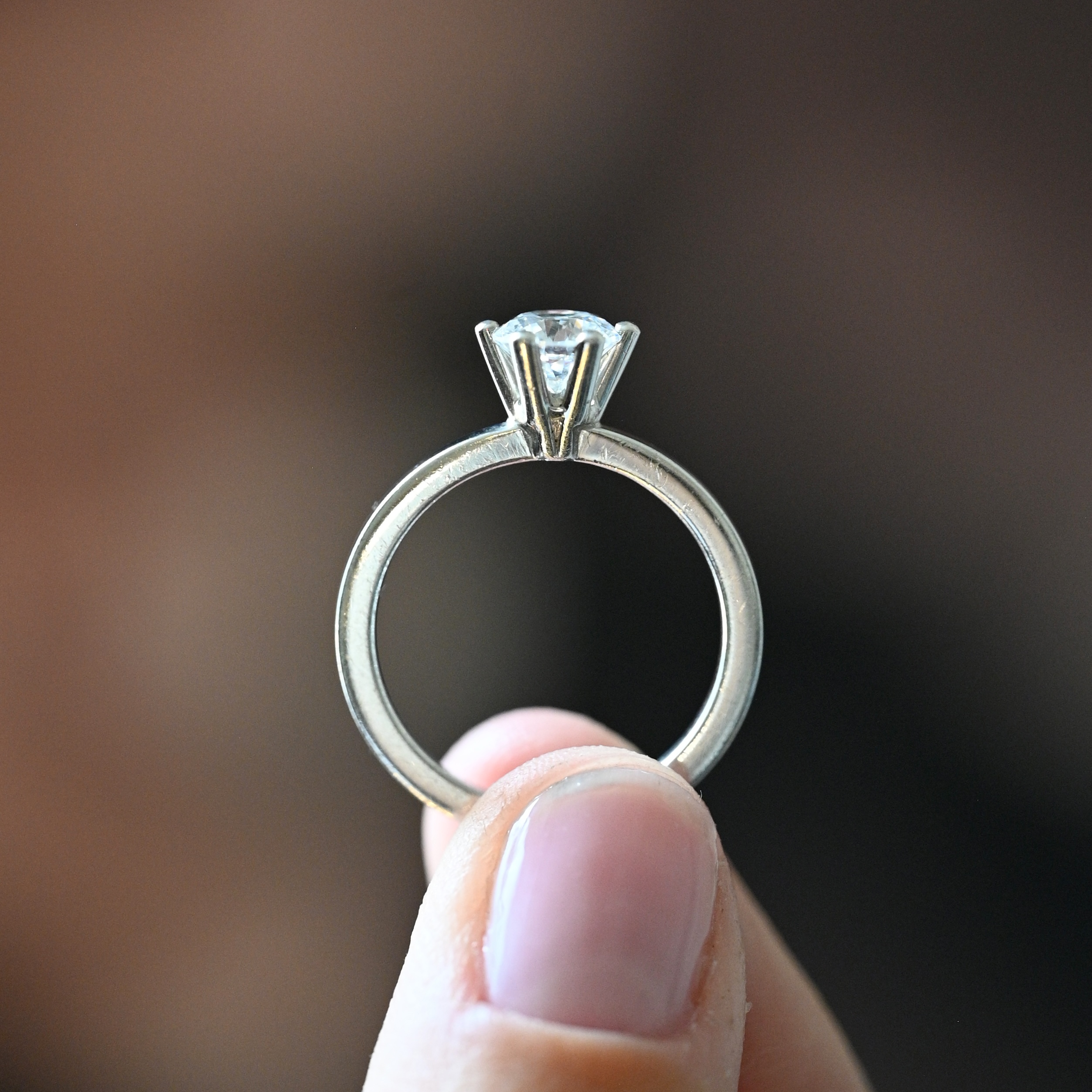 Ring solitär diamant 1,00 ct vitguld 18 karat 