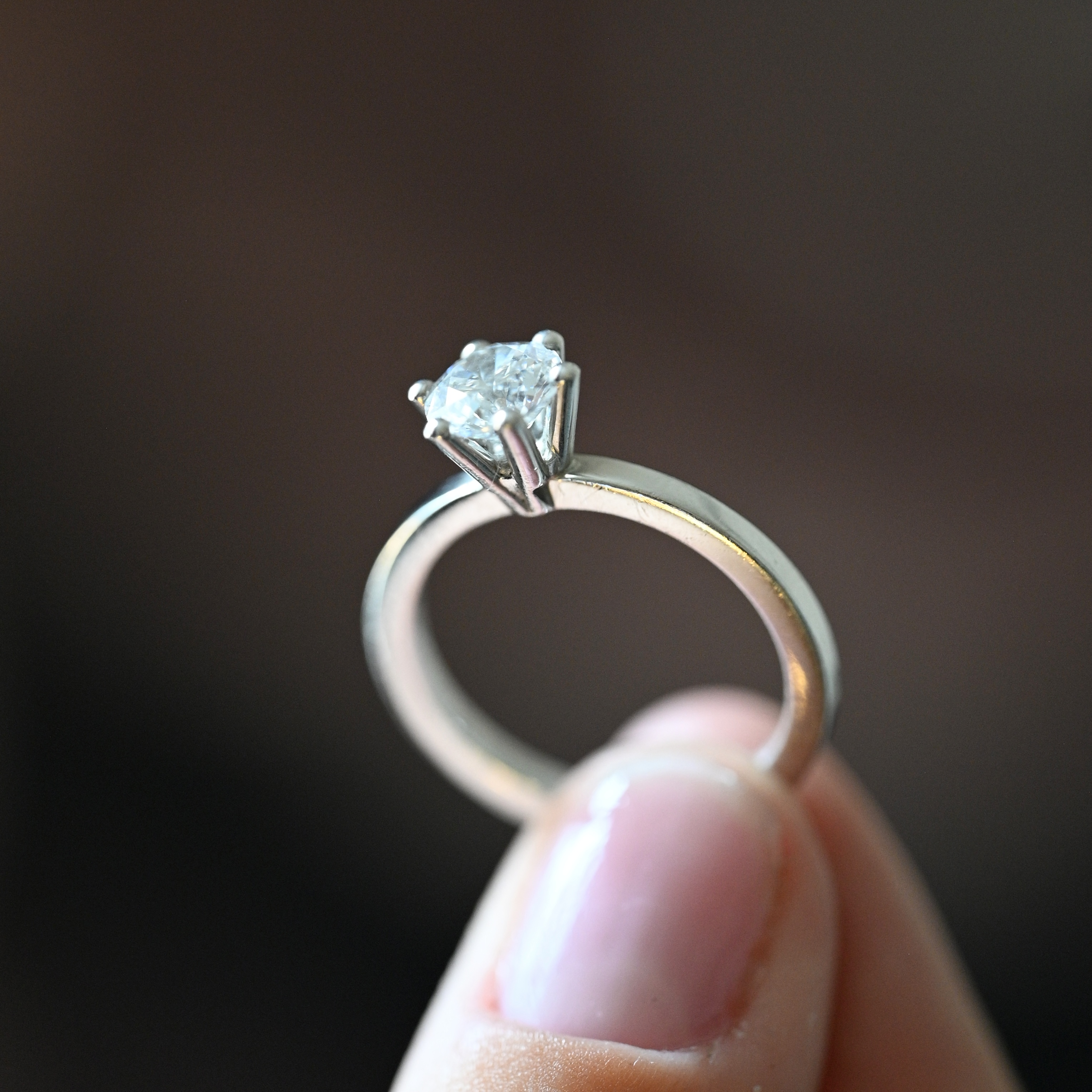 Ring solitär diamant 1,00 ct vitguld 18 karat  - 3