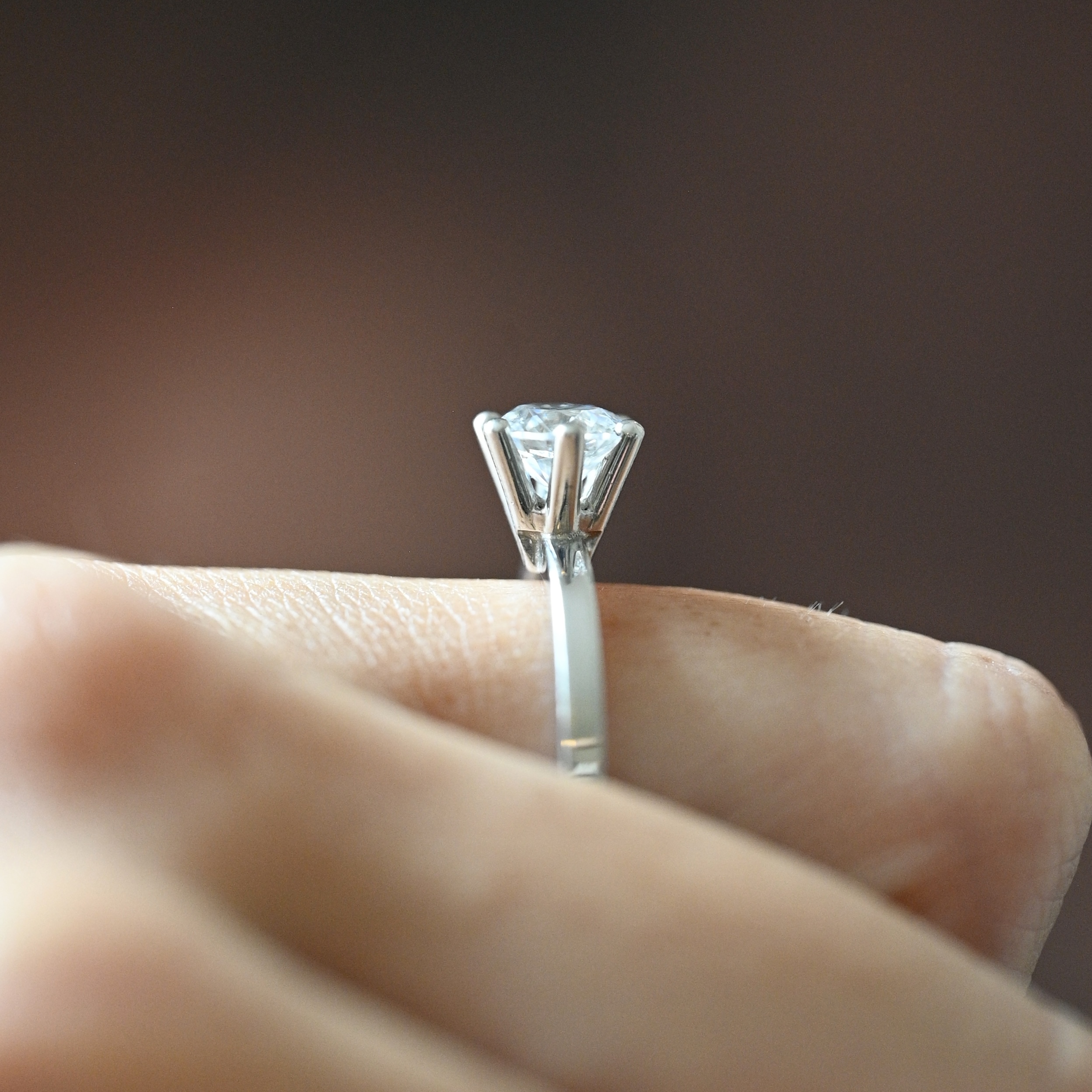 Ring solitär diamant 1,00 ct vitguld 18 karat  - 5