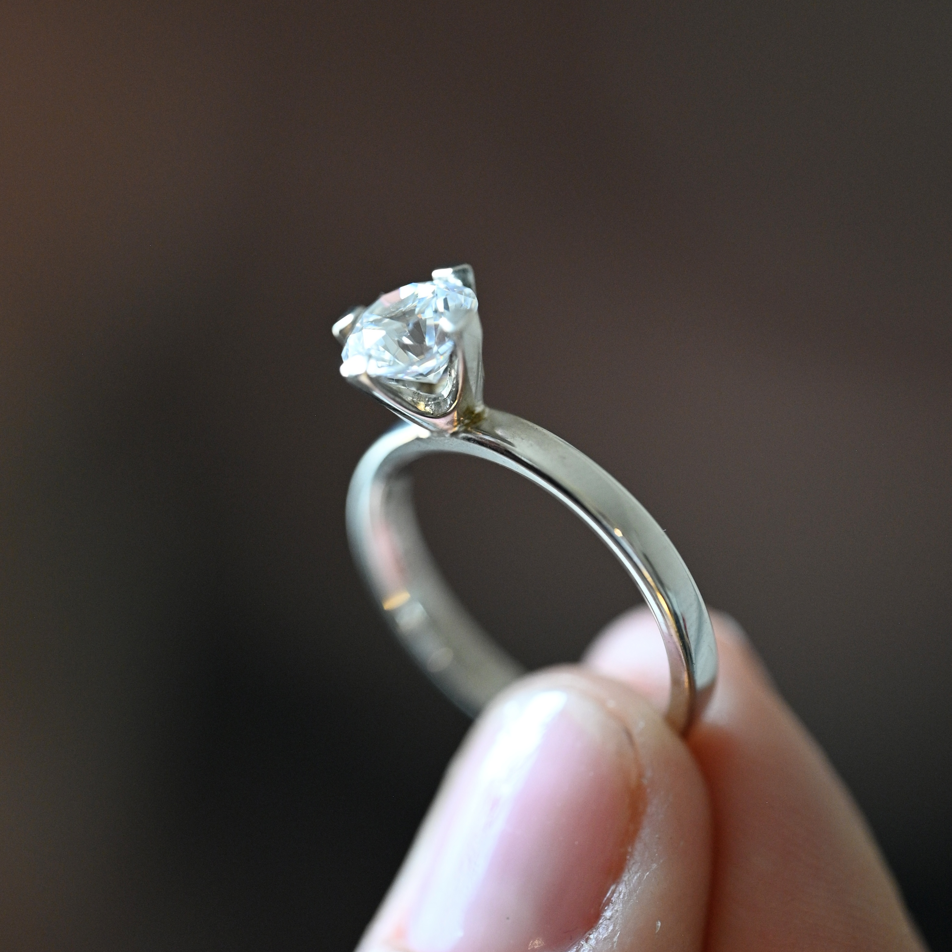 Ring solitär diamant 1,25 ct vitguld 18 karat  - 3