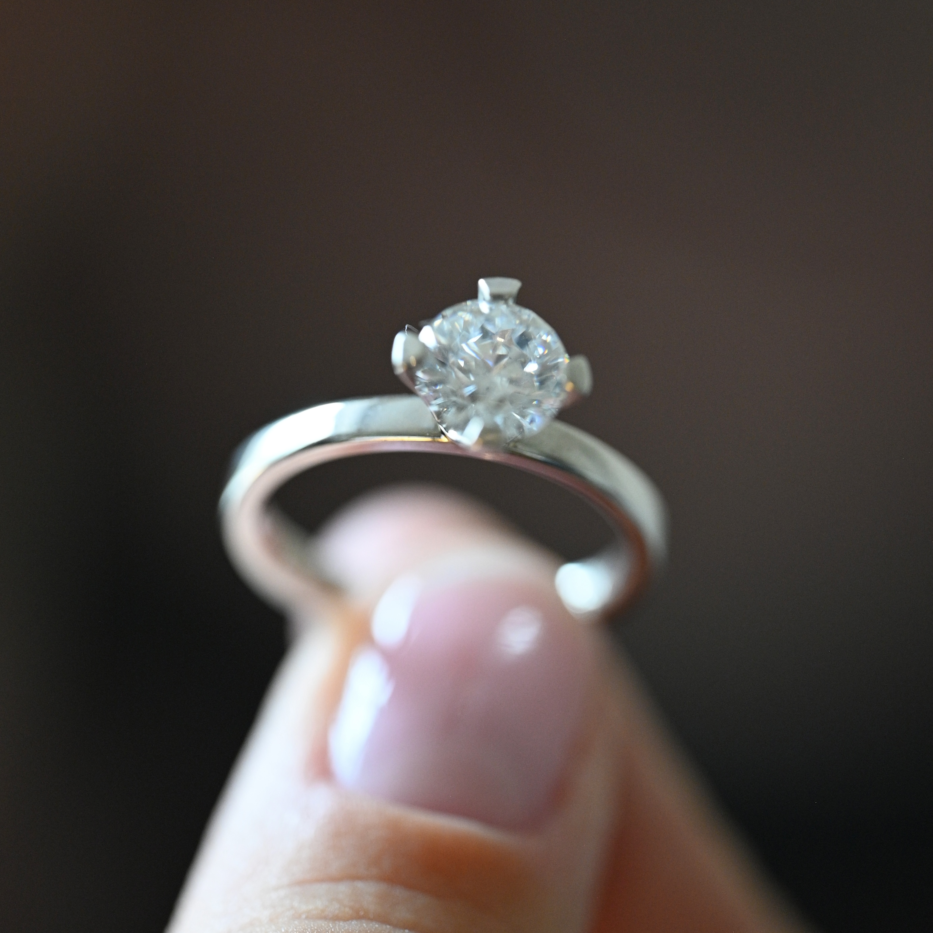 Ring solitär diamant 1,25 ct vitguld 18 karat  - 4