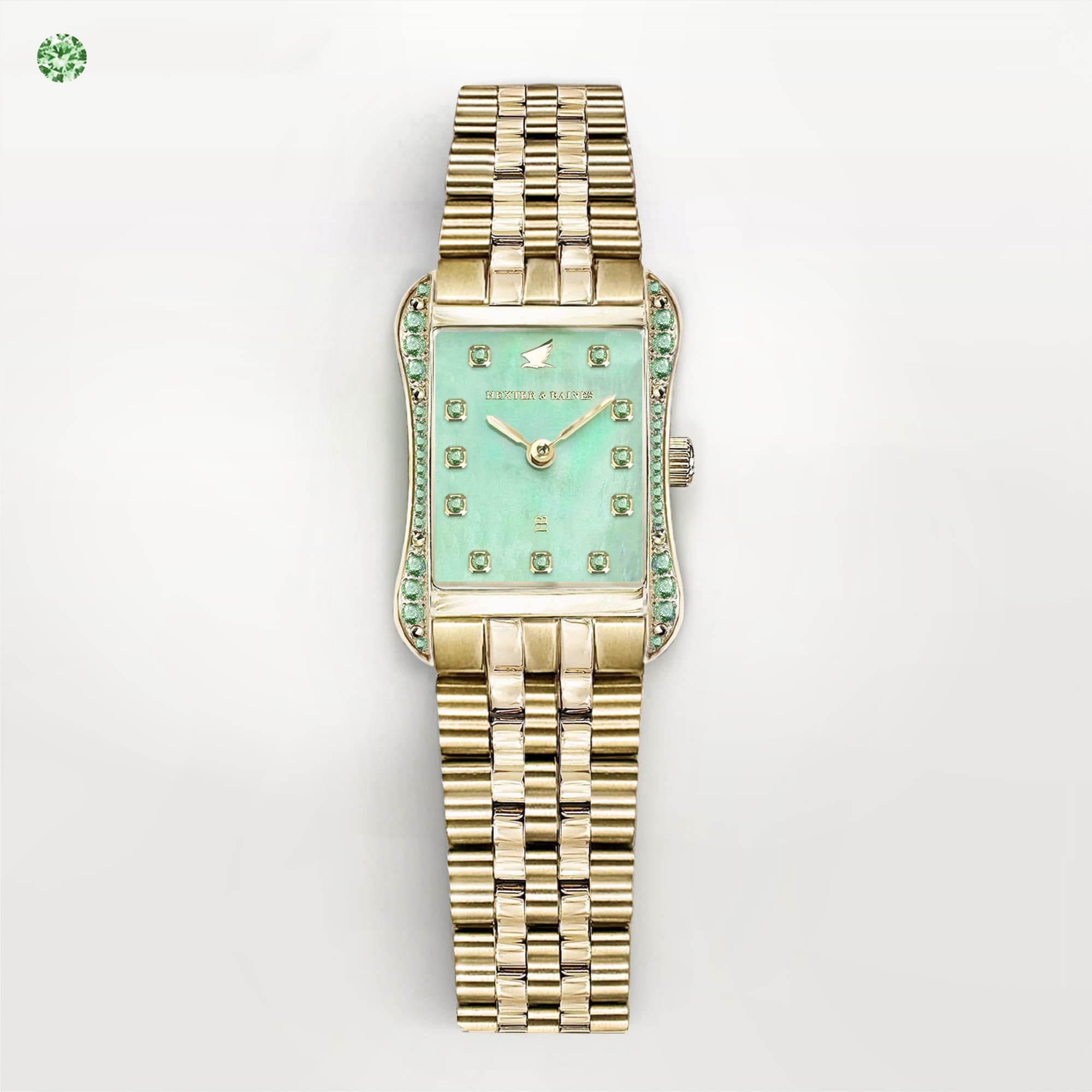 H&B Cronvas, Light Green & Gold
