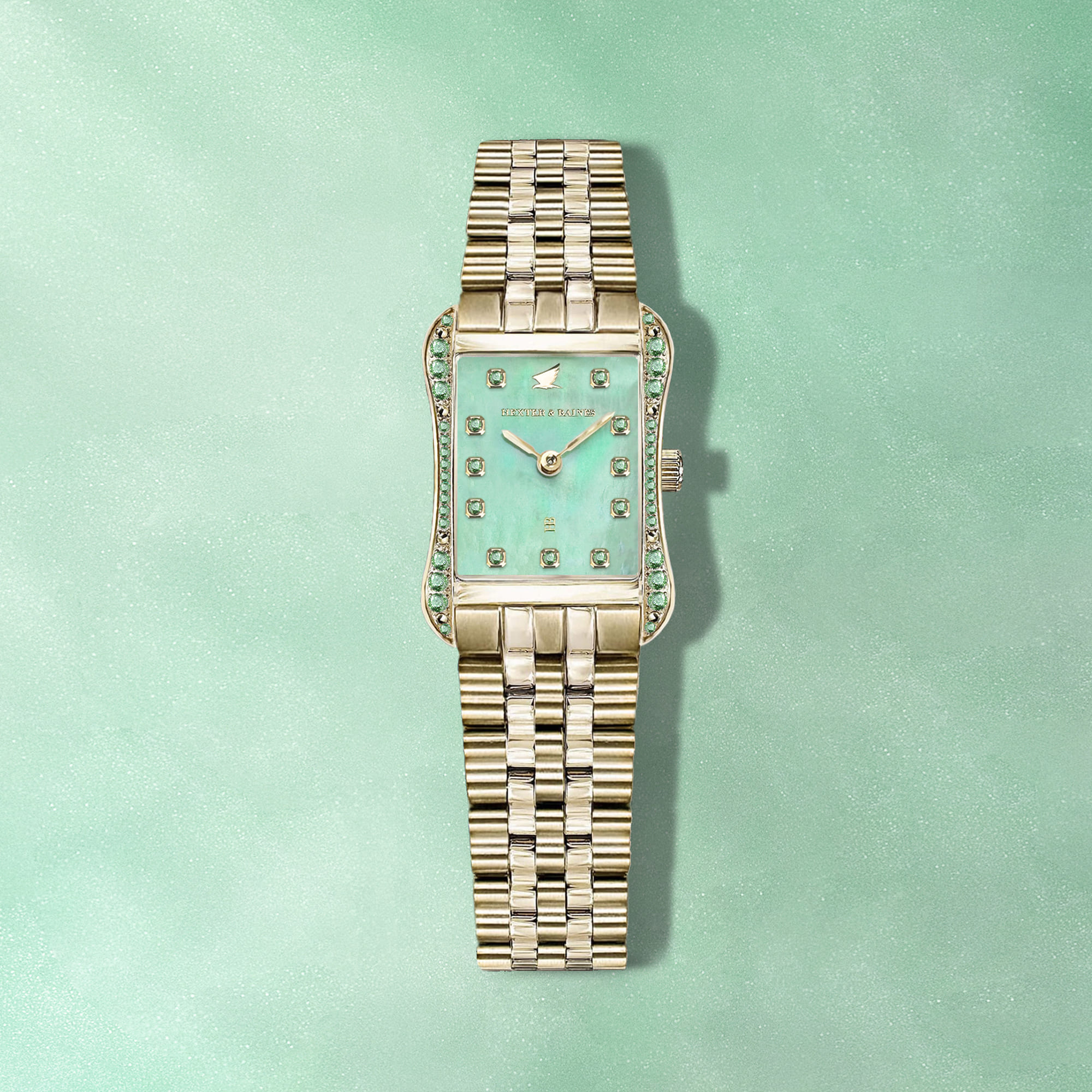 H&B Cronvas, Light Green & Gold - 7