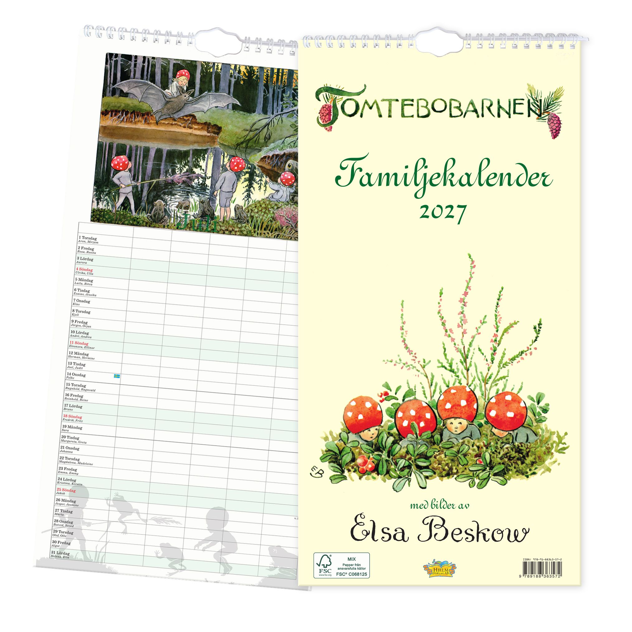 Familjekalender 2027 - Tomtebobarnen