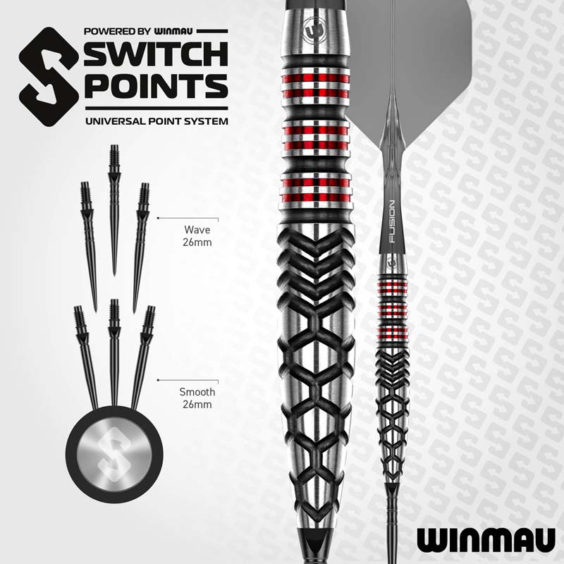Winmau Fornax Switch Points Torpedo 90% 23g - 5