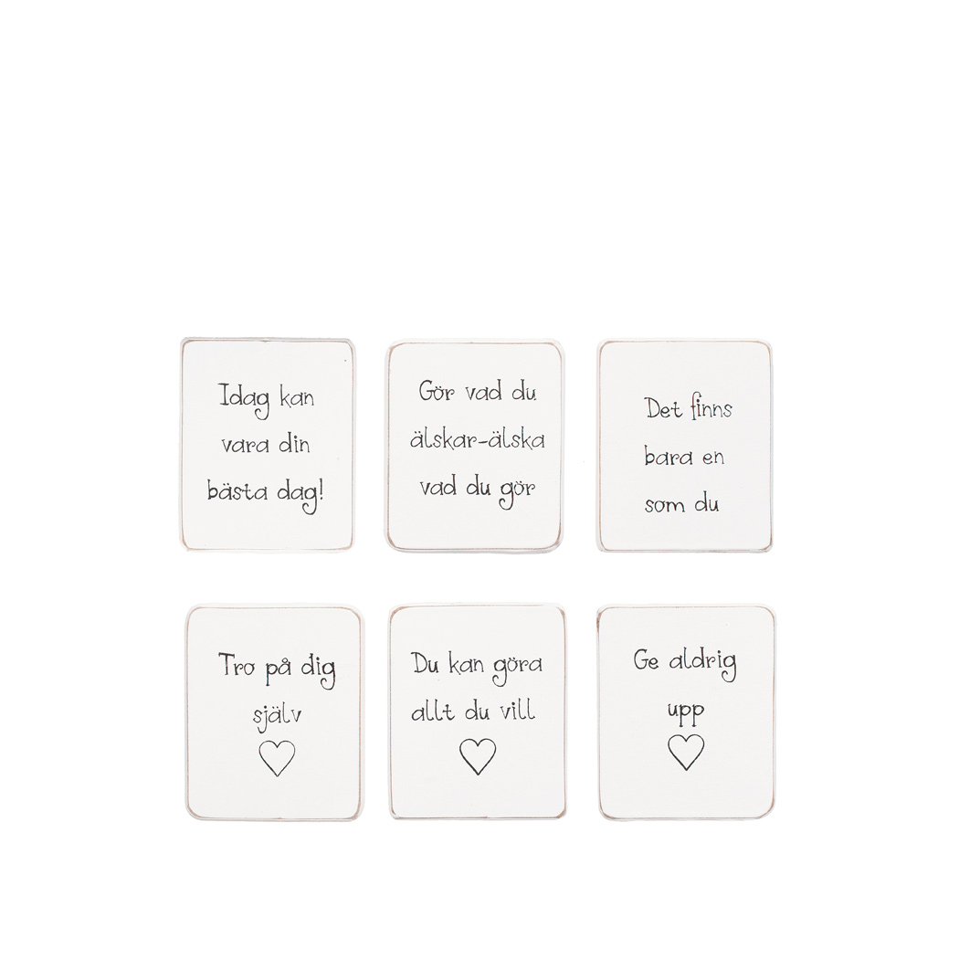 Magnet med text