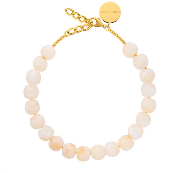 Halsband med Små Marmor Pärlor