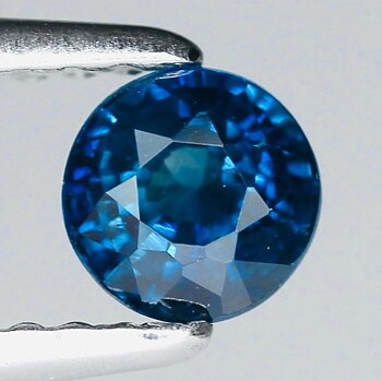 Lyxig 4.2 mm rund naturlig äkta blå safir ifrån Ceylon, Sri Lanka
