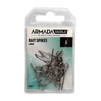 Raka bait spikes från Armada Tackle. Används till gäddstingers, spiken är till för att trycka in i jiggen för att hålla tackel och krok på plats