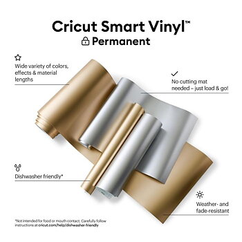 SILVER - matt, Smart Vinyl - Permanent, 33cm x 91,4cm, Cricut