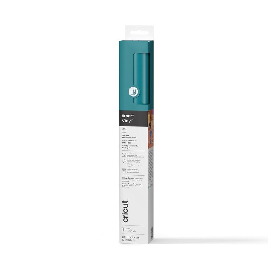 BLÅ (Aqua) - matt, Smart Vinyl - Permanent, 33cm x 91,4cm, Cricut