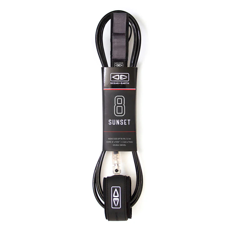 Ocean & Earth Sunset Moulded Leash 8" Black