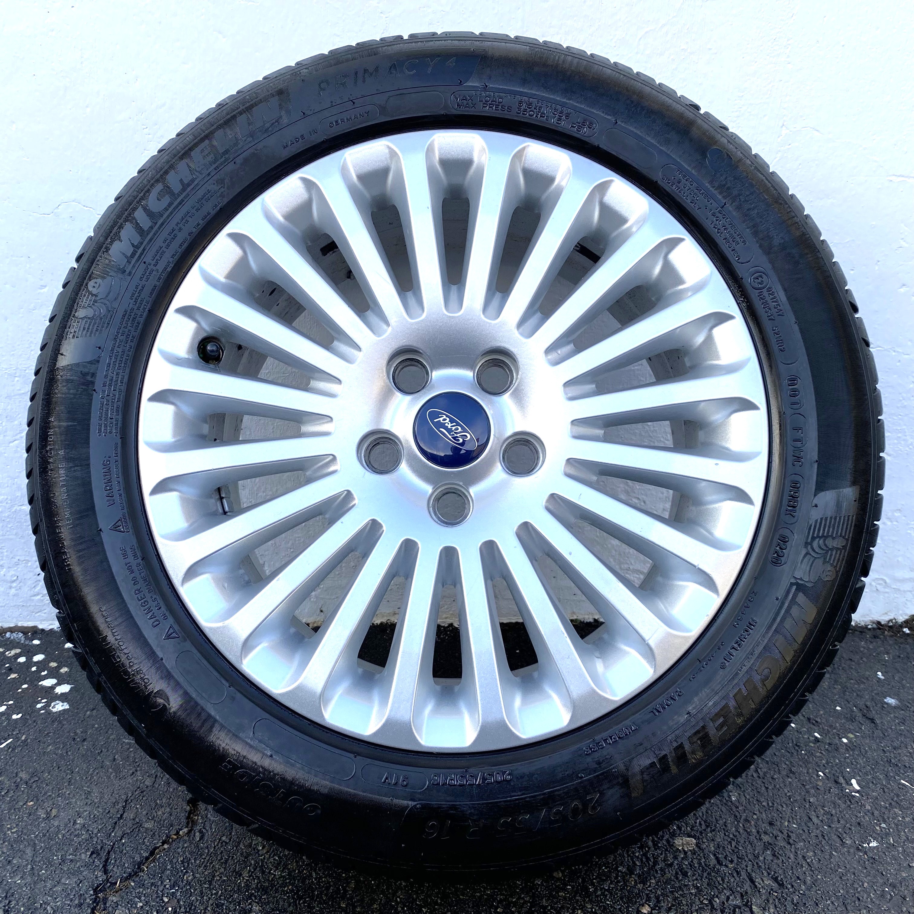 Kompletta Sommarhjul | 16" FORD | 5x108 7x16 ET50 63.4 + 205/55 R16 91V Michelin Primacy 4 | V02-2020 | 5.6mm | 5.6m | 5.2mm | 5.2mm  - 12