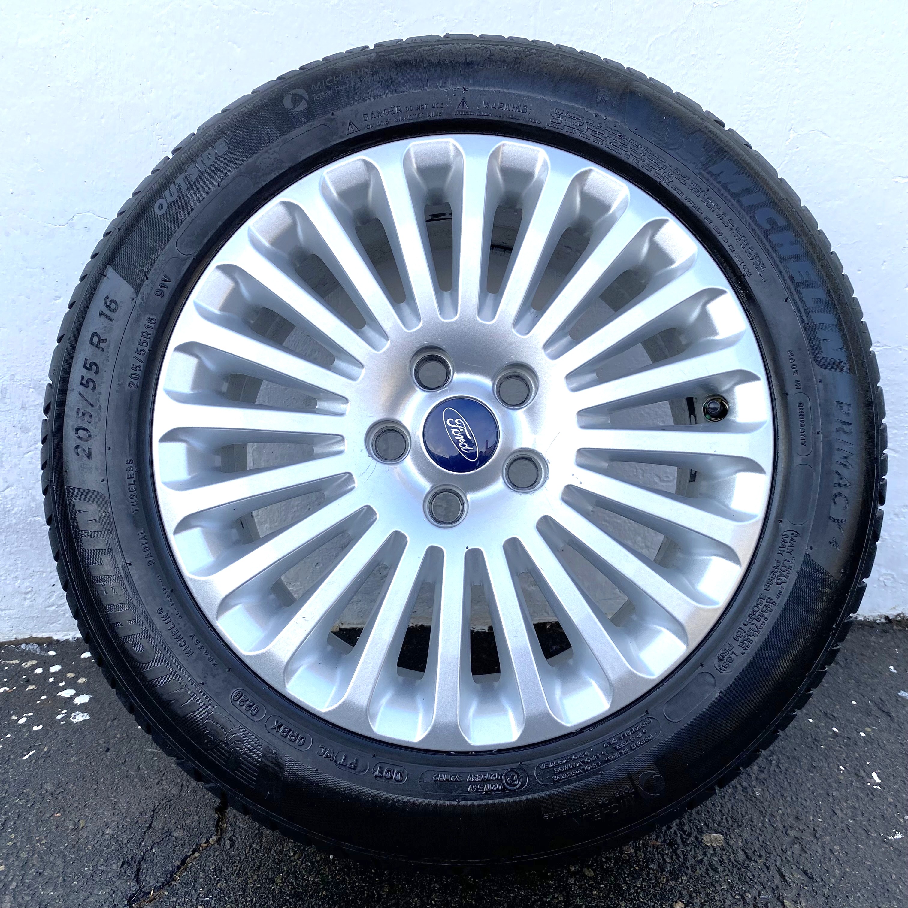 Kompletta Sommarhjul | 16" FORD | 5x108 7x16 ET50 63.4 + 205/55 R16 91V Michelin Primacy 4 | V02-2020 | 5.6mm | 5.6m | 5.2mm | 5.2mm  - 6