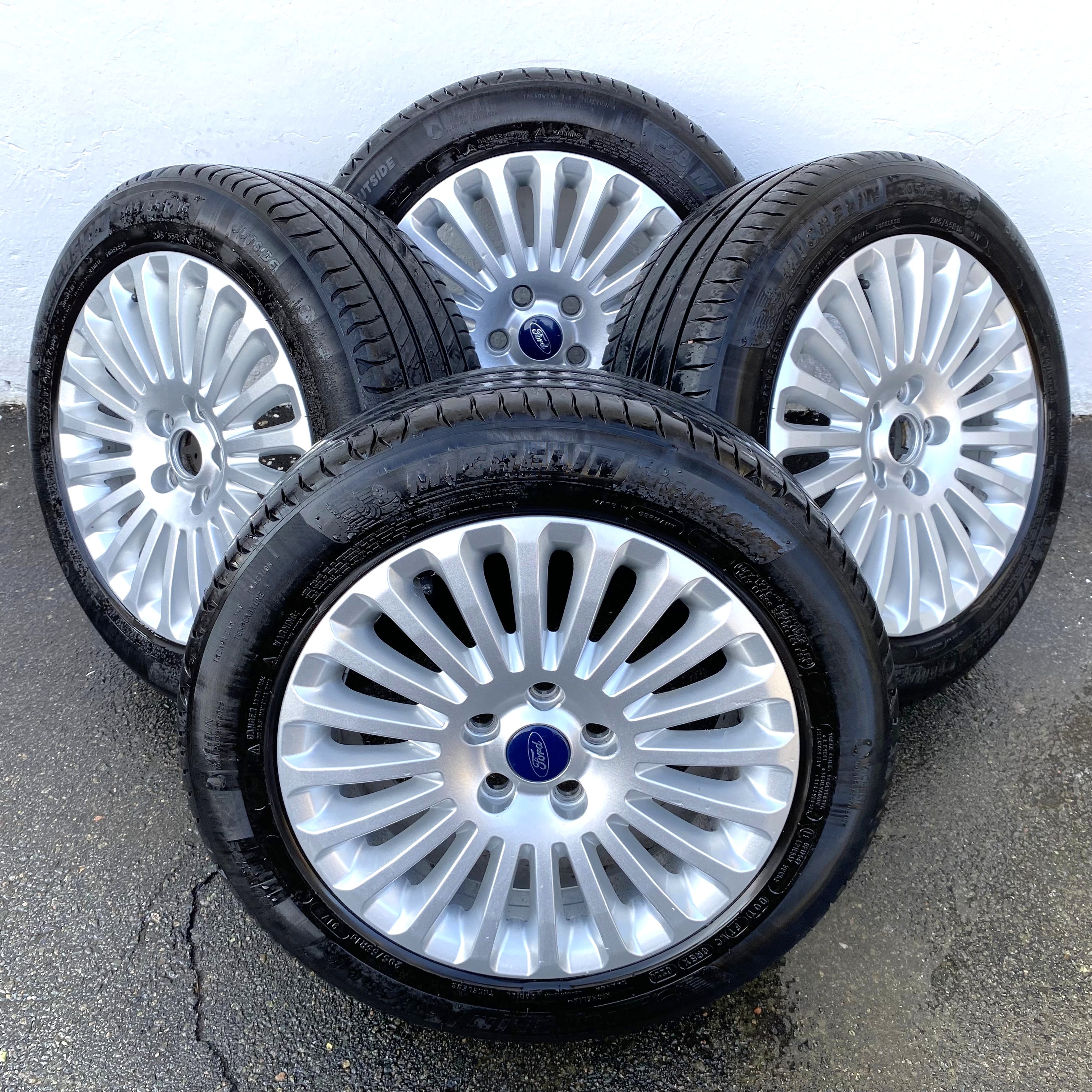 Kompletta Sommarhjul | 16" FORD | 5x108 7x16 ET50 63.4 + 205/55 R16 91V Michelin Primacy 4 | V02-2020 | 5.6mm | 5.6m | 5.2mm | 5.2mm  - 2