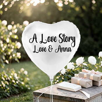Ballong med valfria namn  - "A love story"