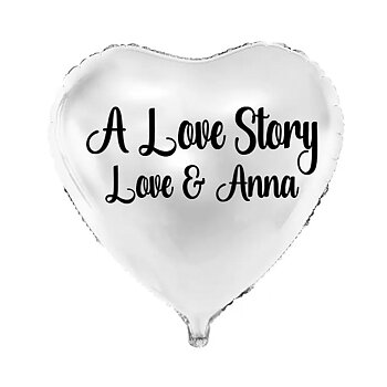 Ballong med valfria namn  - "A love story"