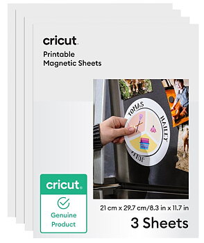 Magnetark, utskrivbara - vita. 3st. Cricut