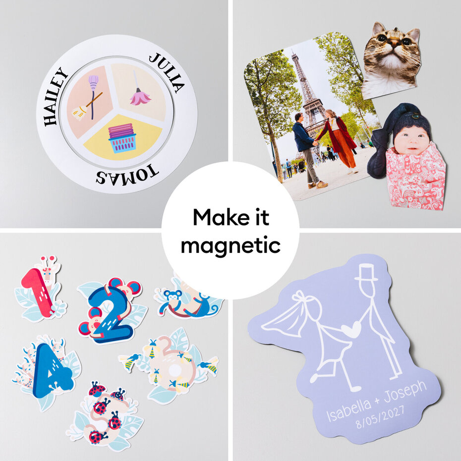 Magnetark, utskrivbara - vita. 3st. Cricut - 3