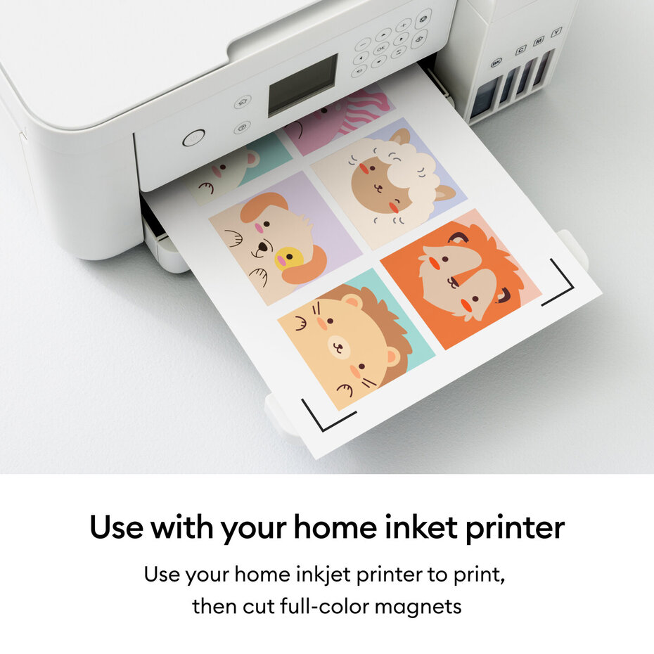 Magnetark, utskrivbara - vita. 3st. Cricut - 6